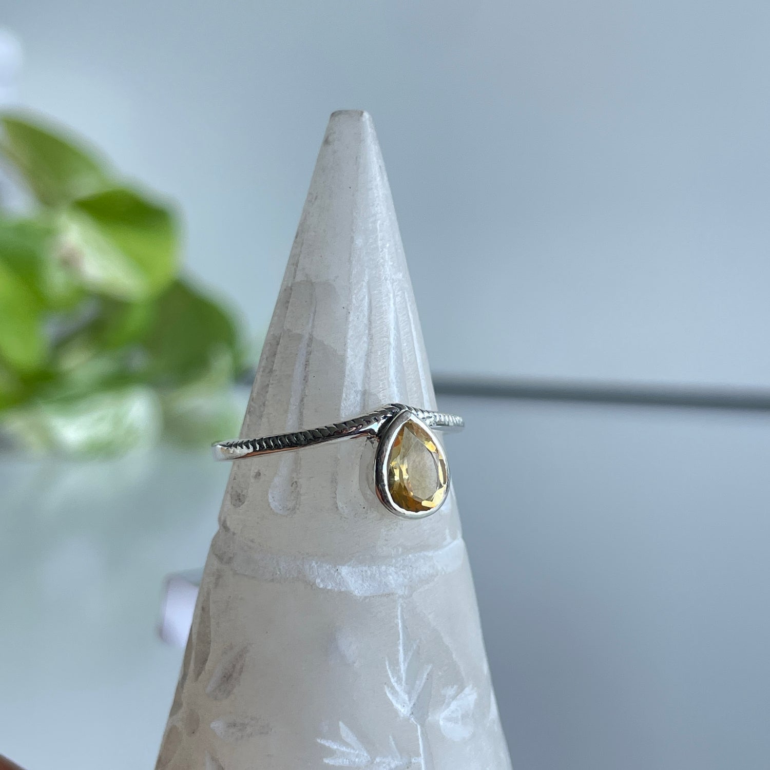 Citrine Teardrop Ring R4870