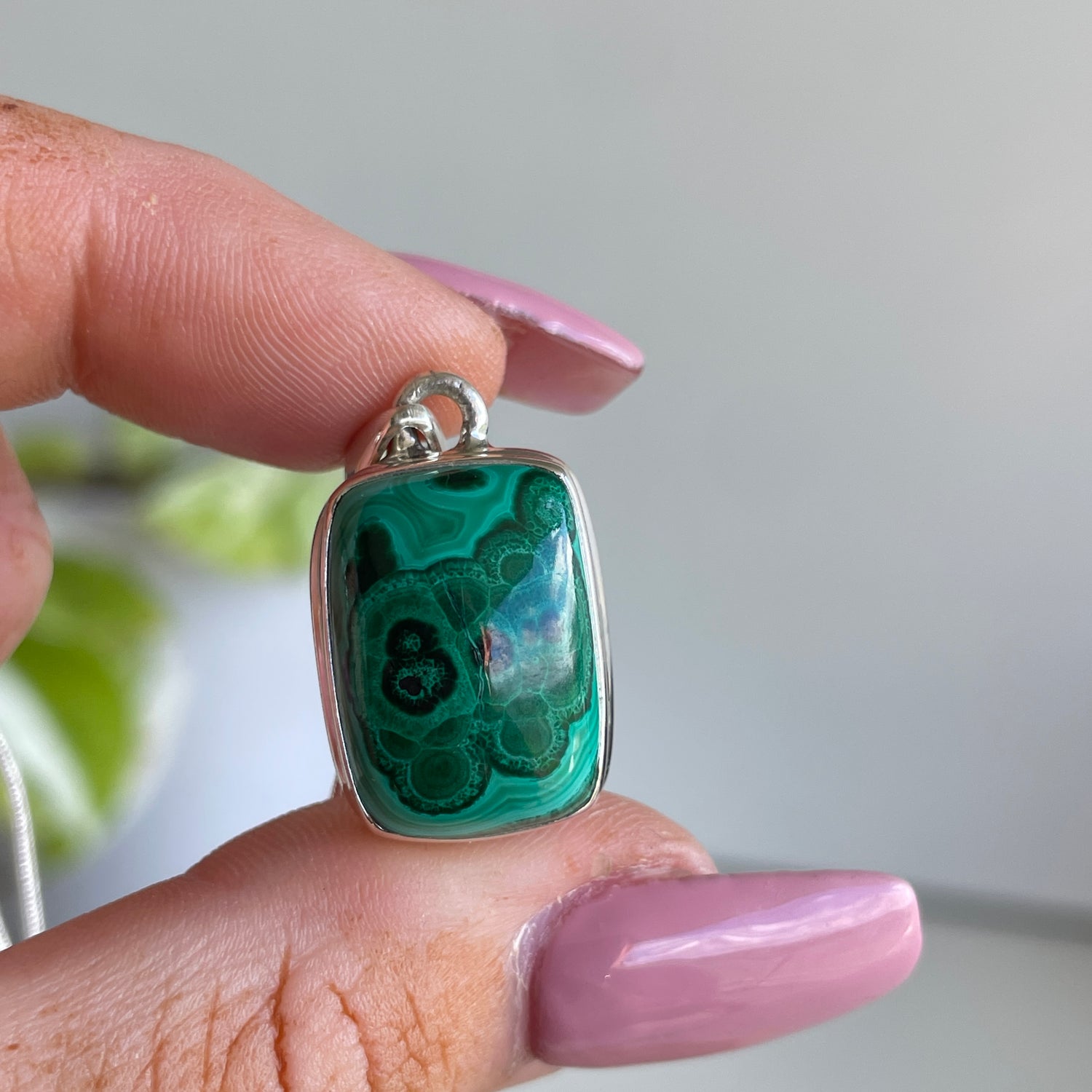 Malachite Rectangle Pendant