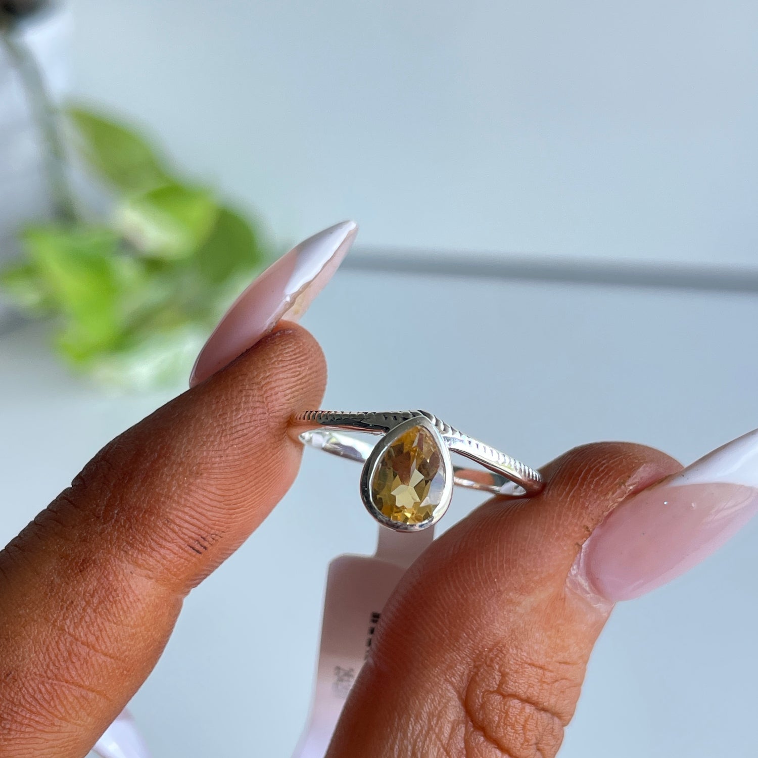 Citrine Teardrop Ring R4870