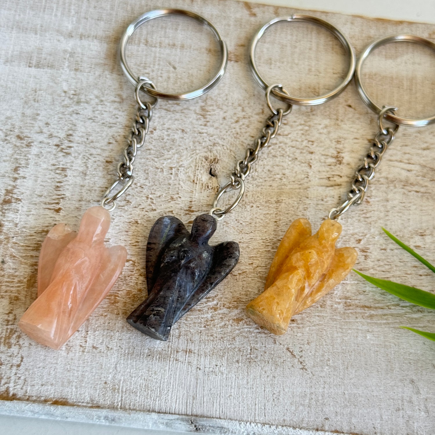 Mixed Crystal Angel Keychain