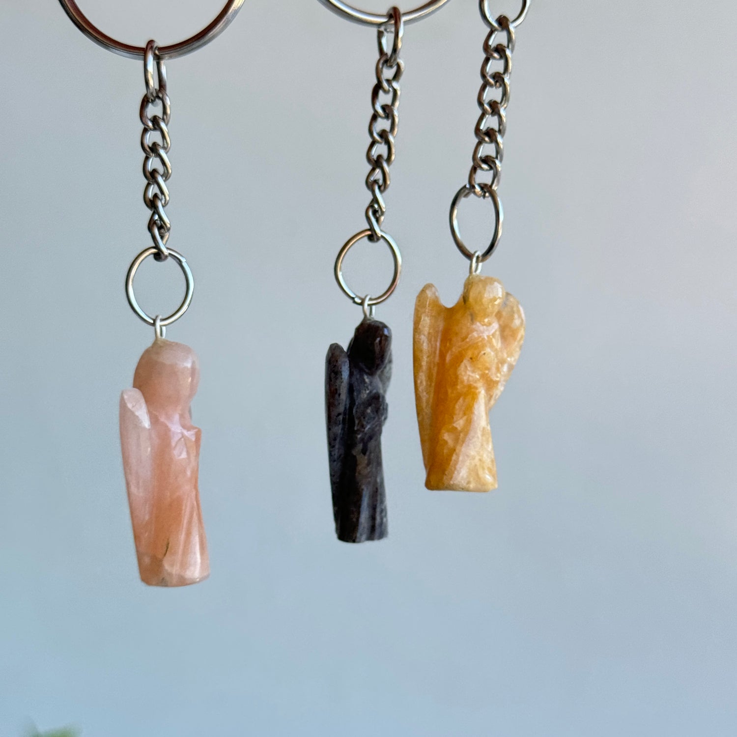 Mixed Crystal Angel Keychain
