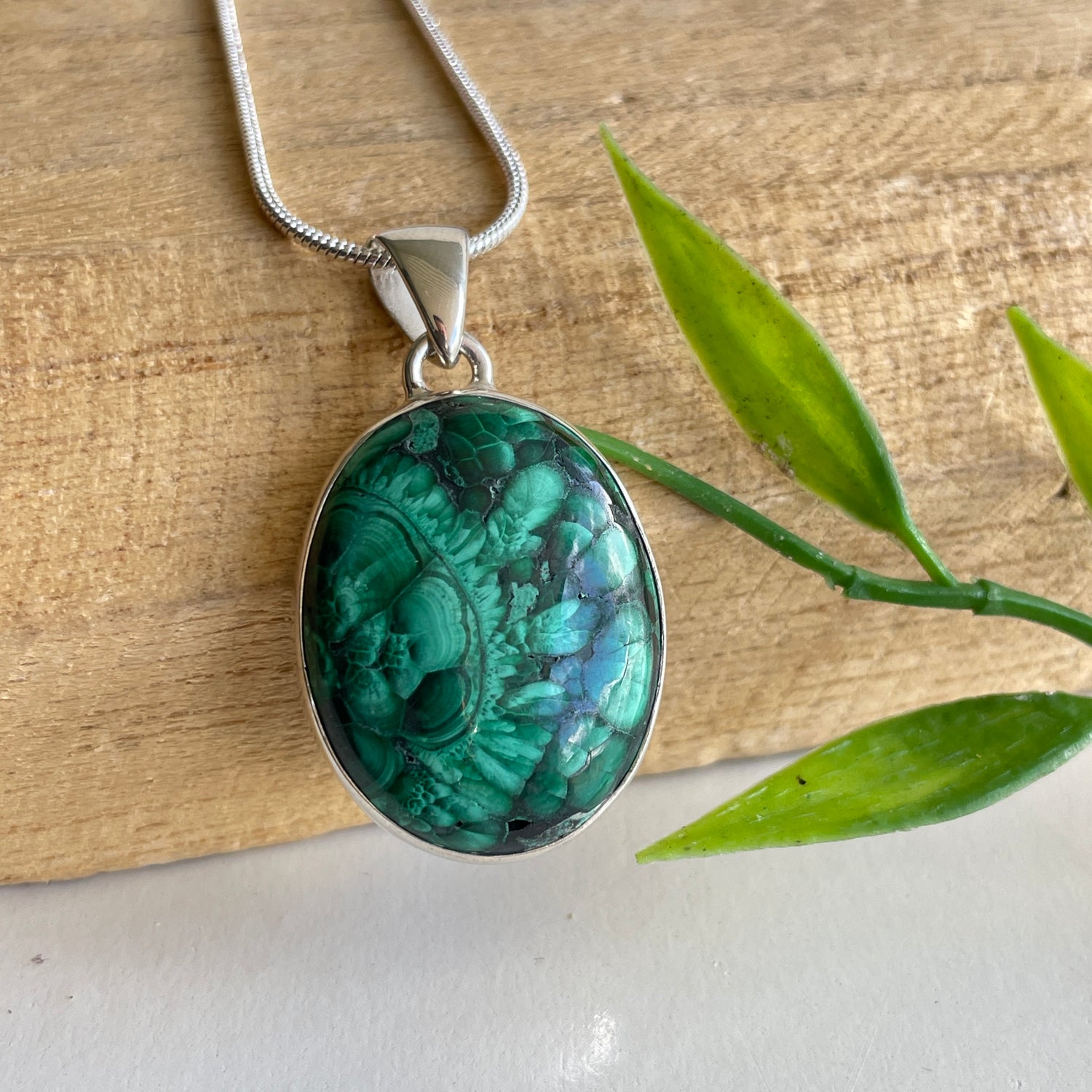 Malachite Oval Pendant