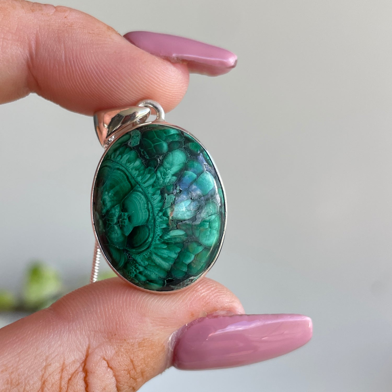 Malachite Oval Pendant