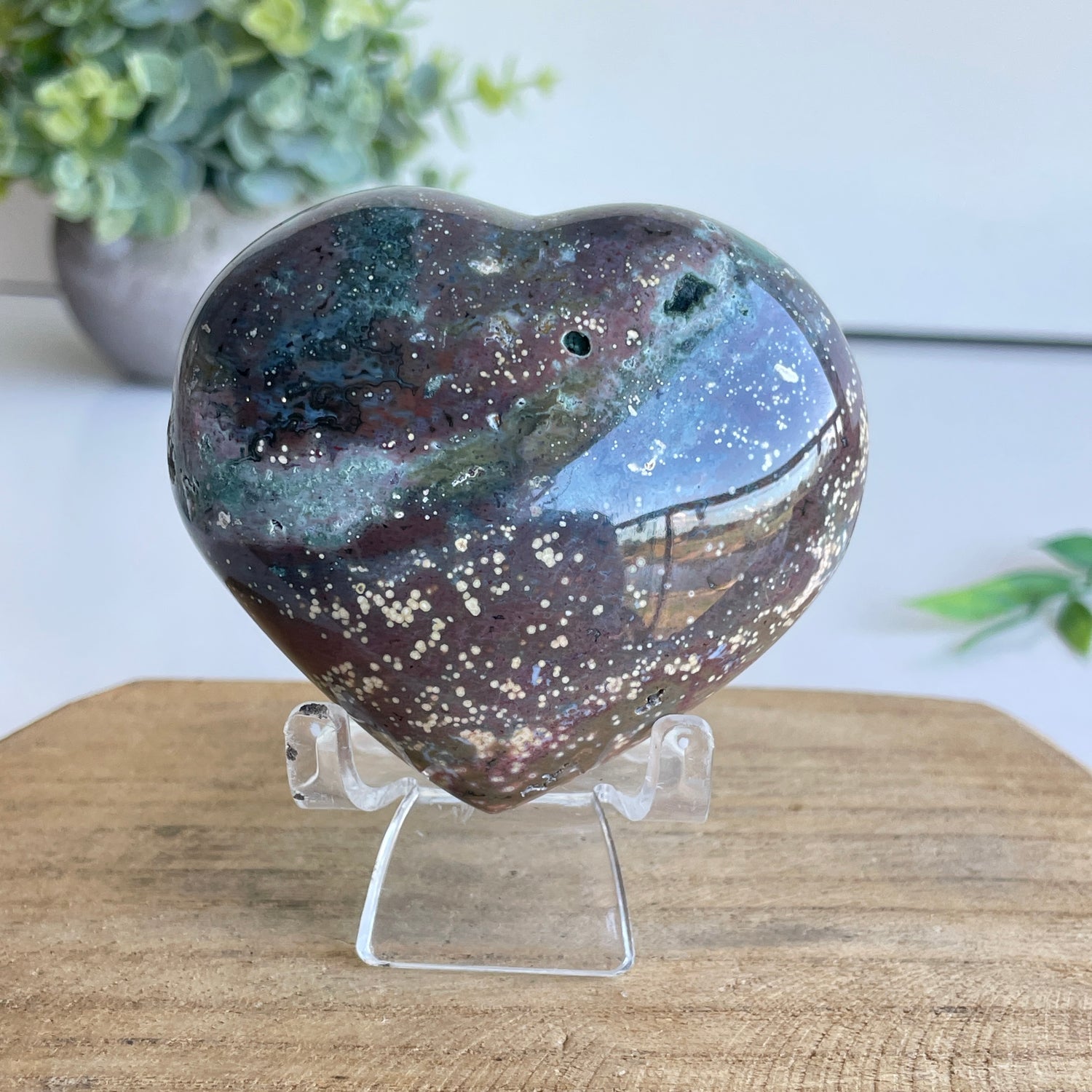 Ocean Jasper Heart 7.1cm