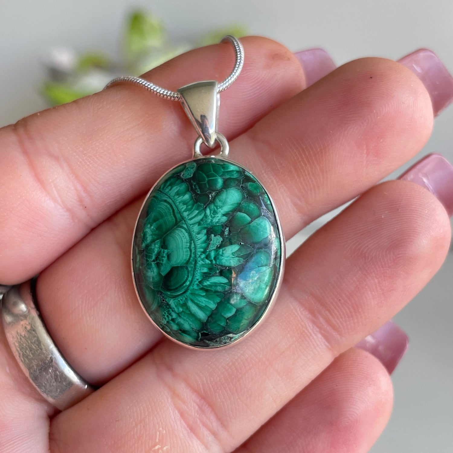 Malachite Oval Pendant