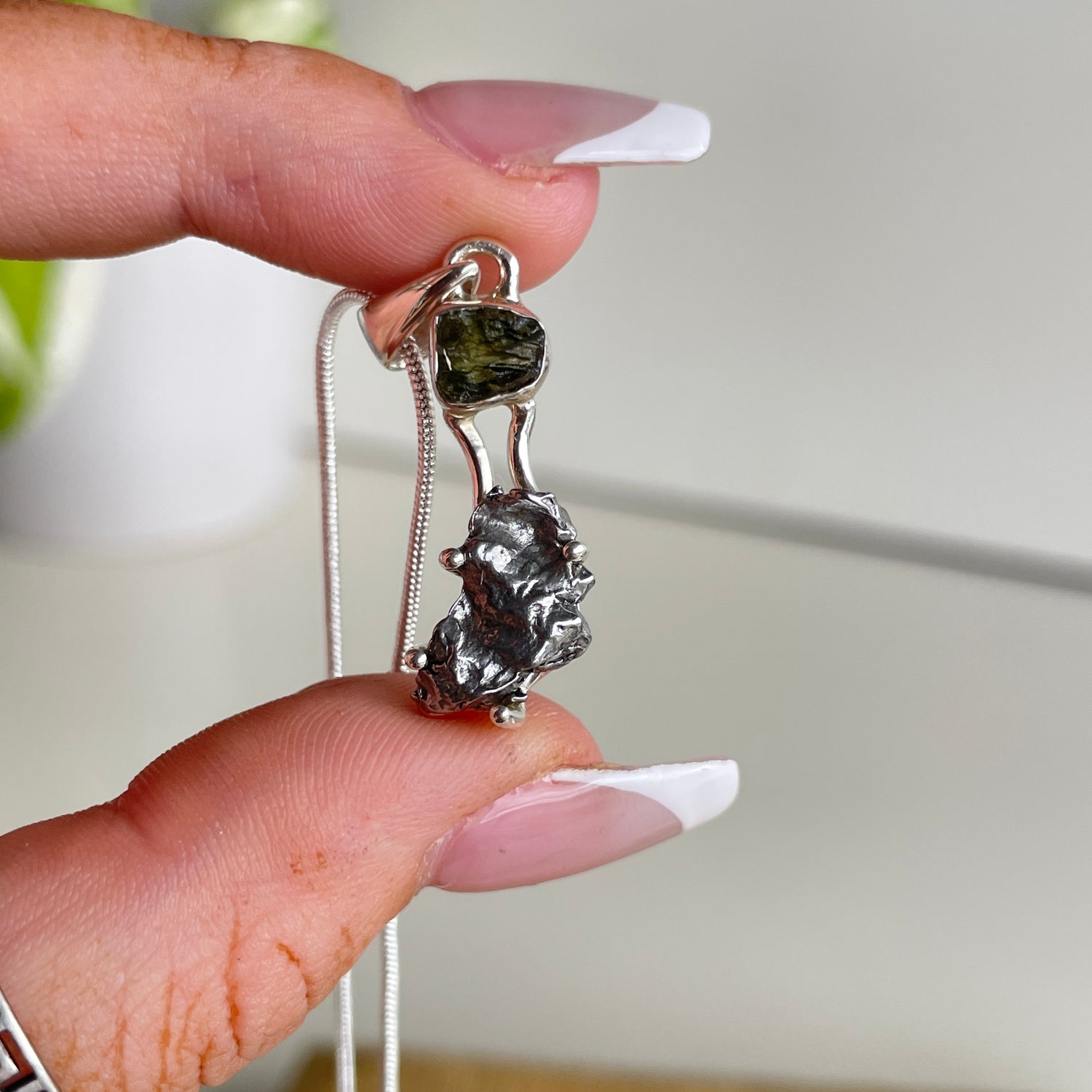 Moldavite Meteorite Pendant