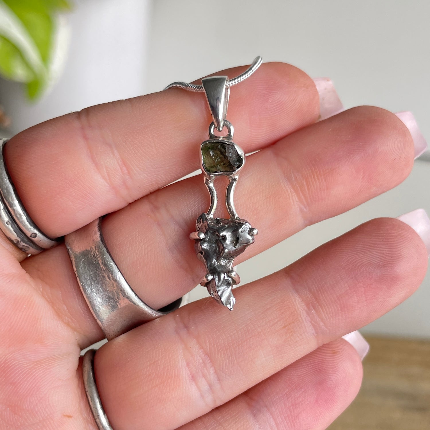Moldavite Meteorite Pendant