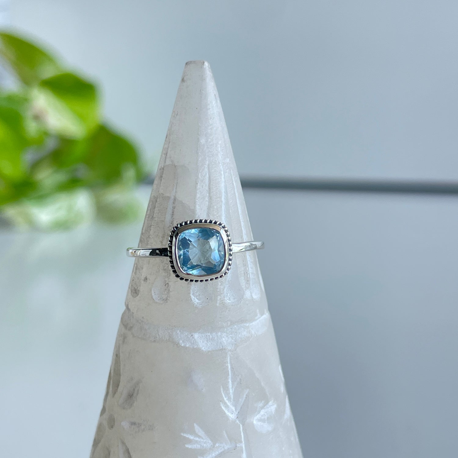 Blue Topaz Square Ring R3784