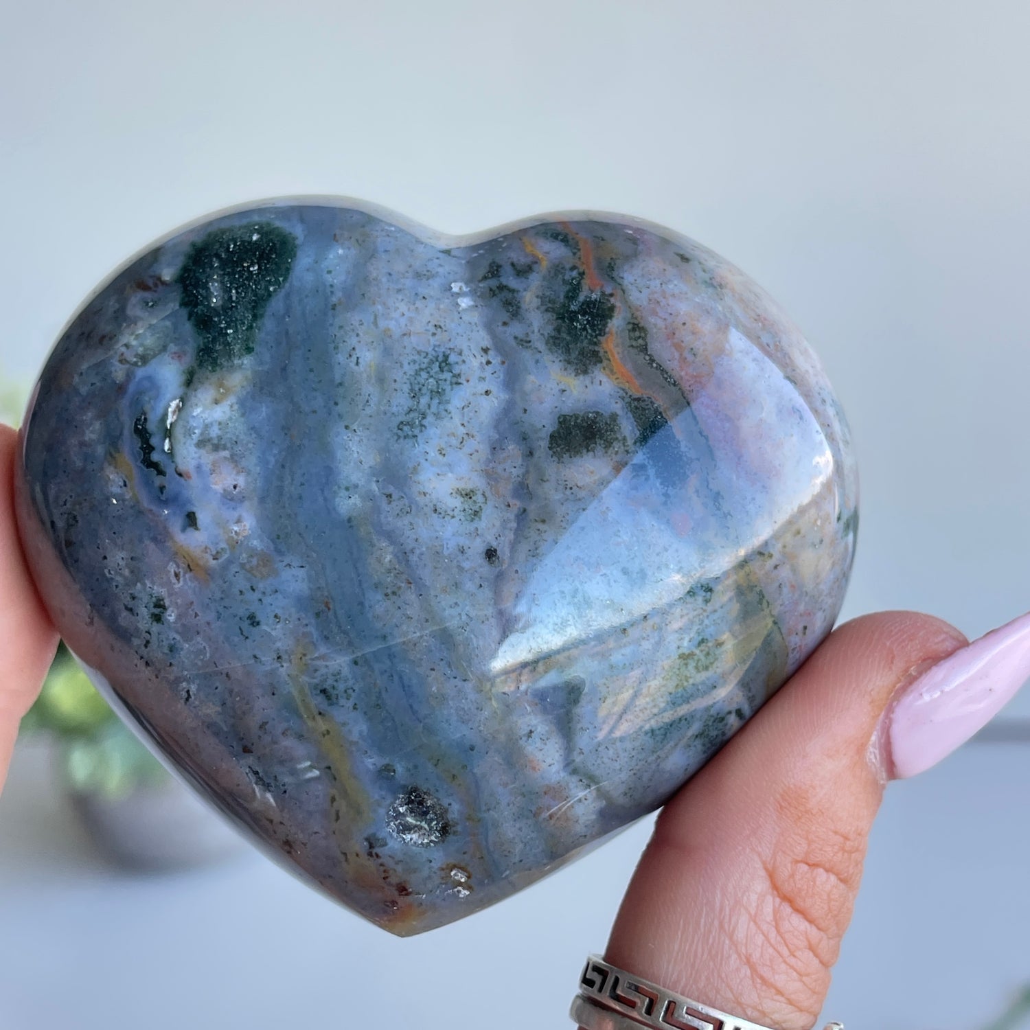 Ocean Jasper Heart 6.6cm