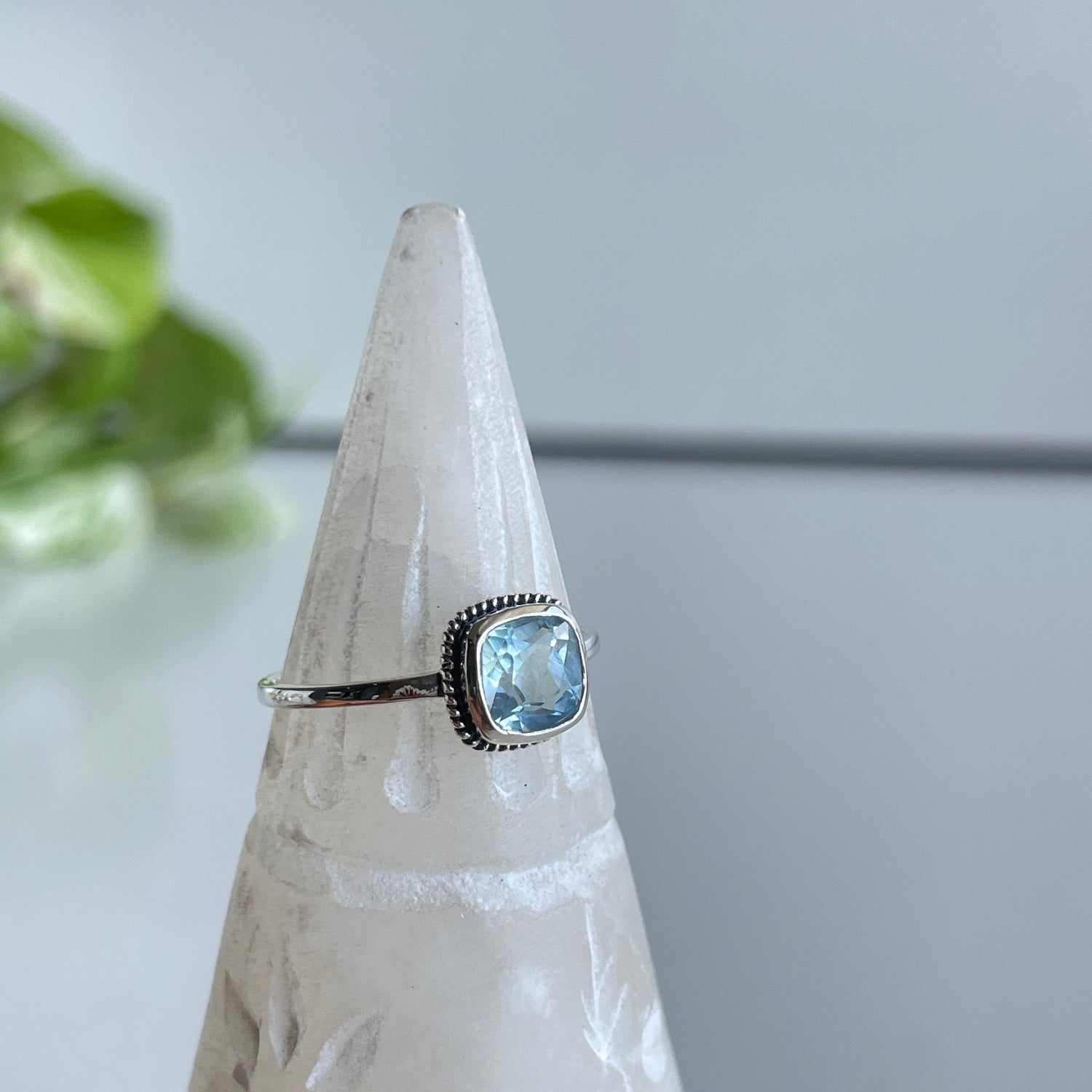 Blue Topaz Square Ring R3784
