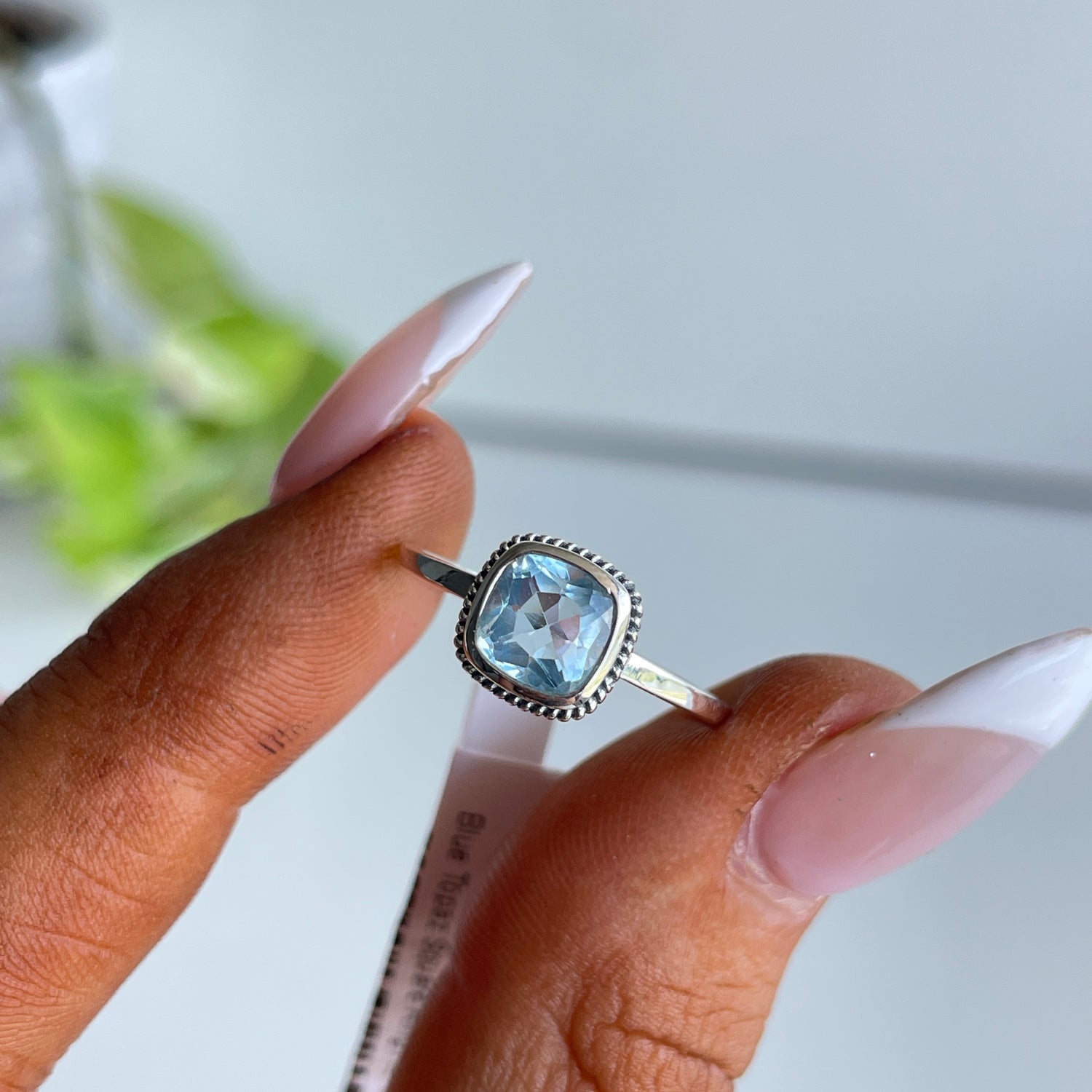 Blue Topaz Square Ring R3784