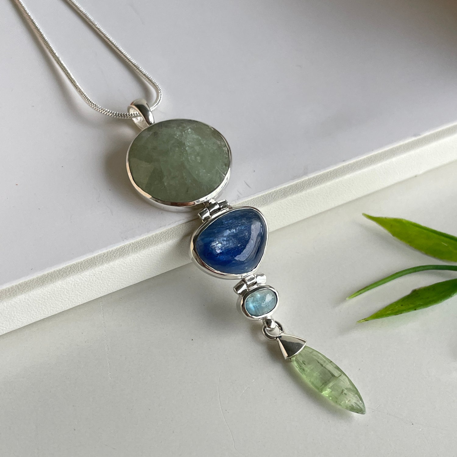 Green And Blue Kyanite Pendant