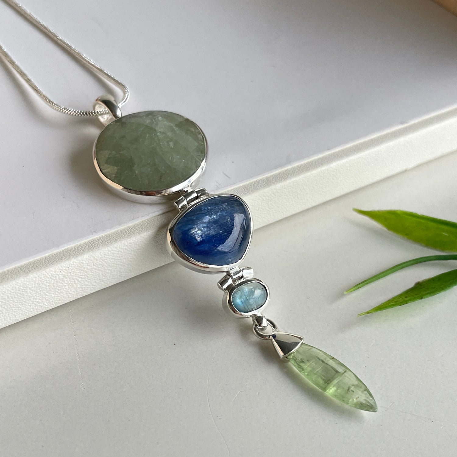 Green And Blue Kyanite Pendant