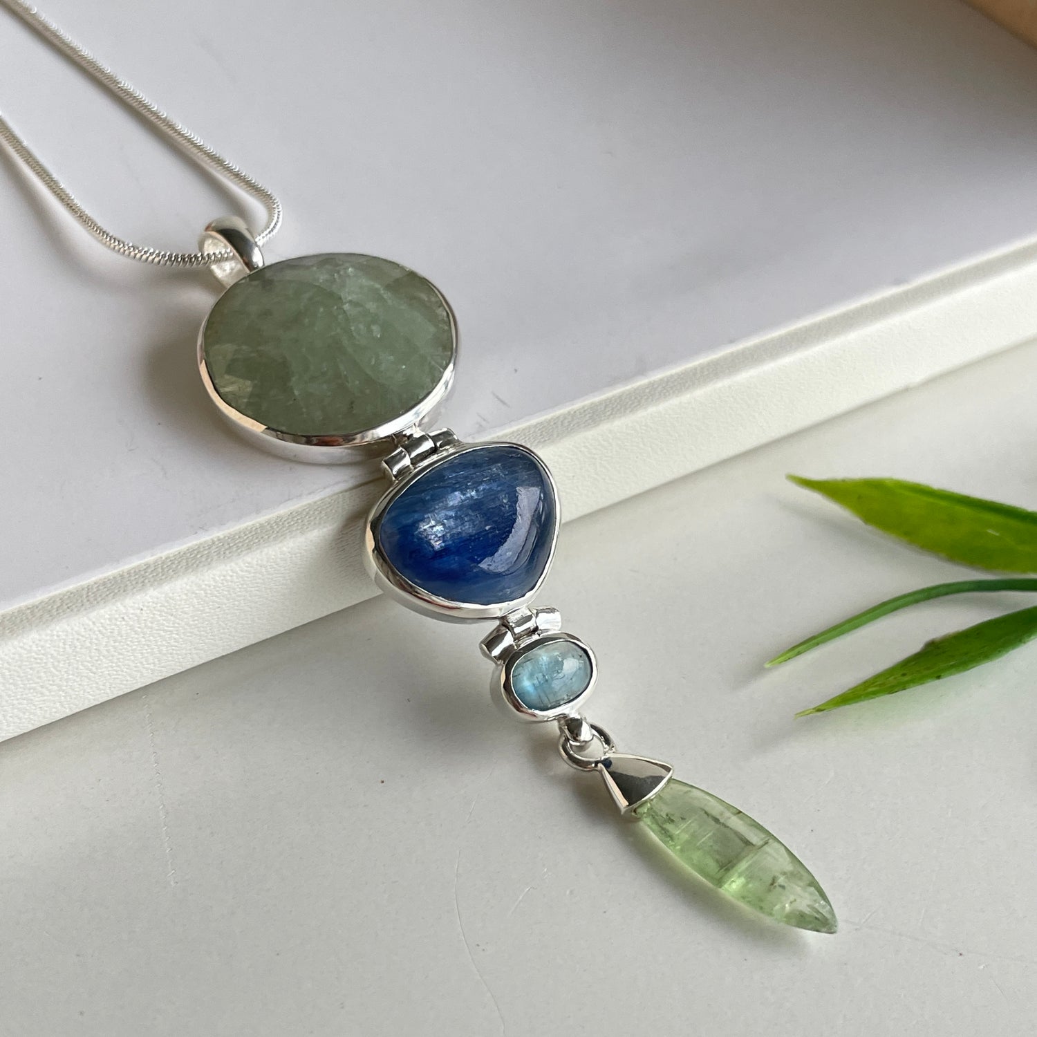 Green And Blue Kyanite Pendant