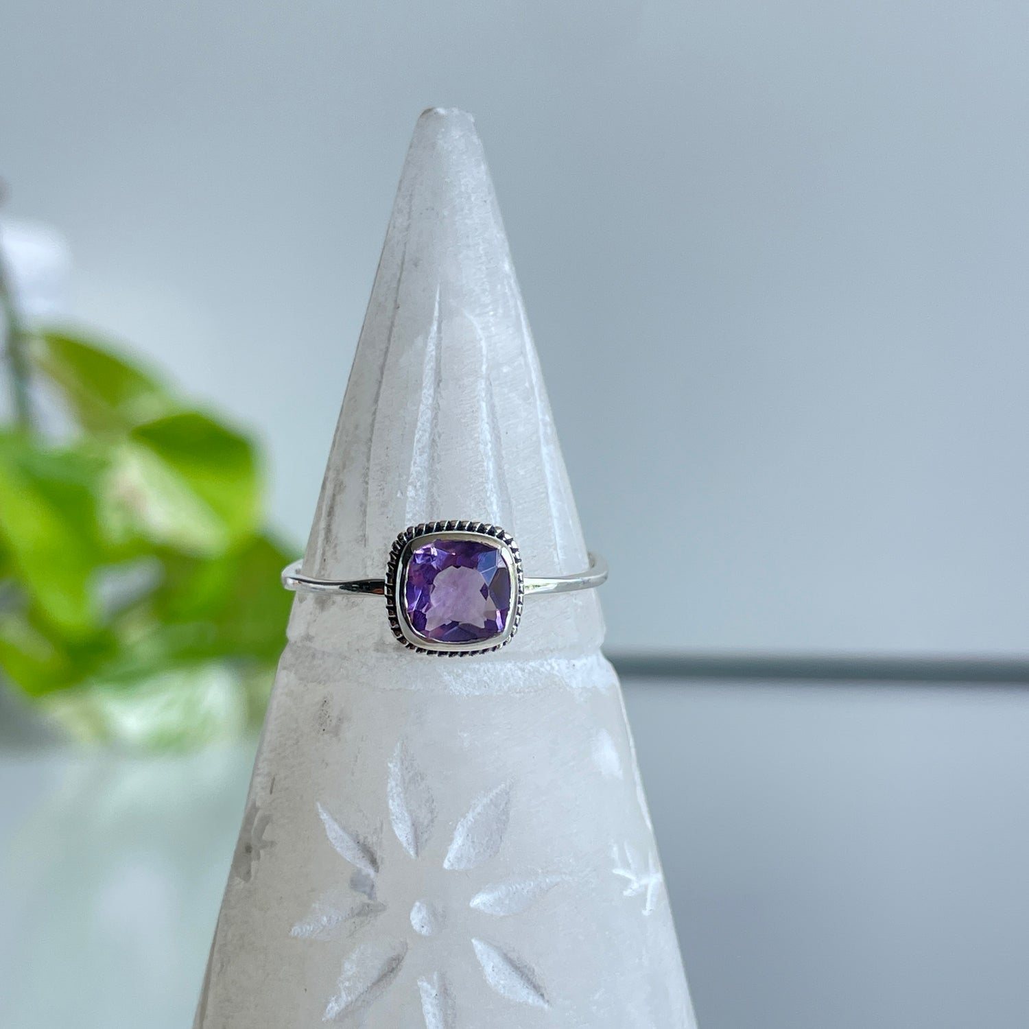 Amethyst Square Ring R3784