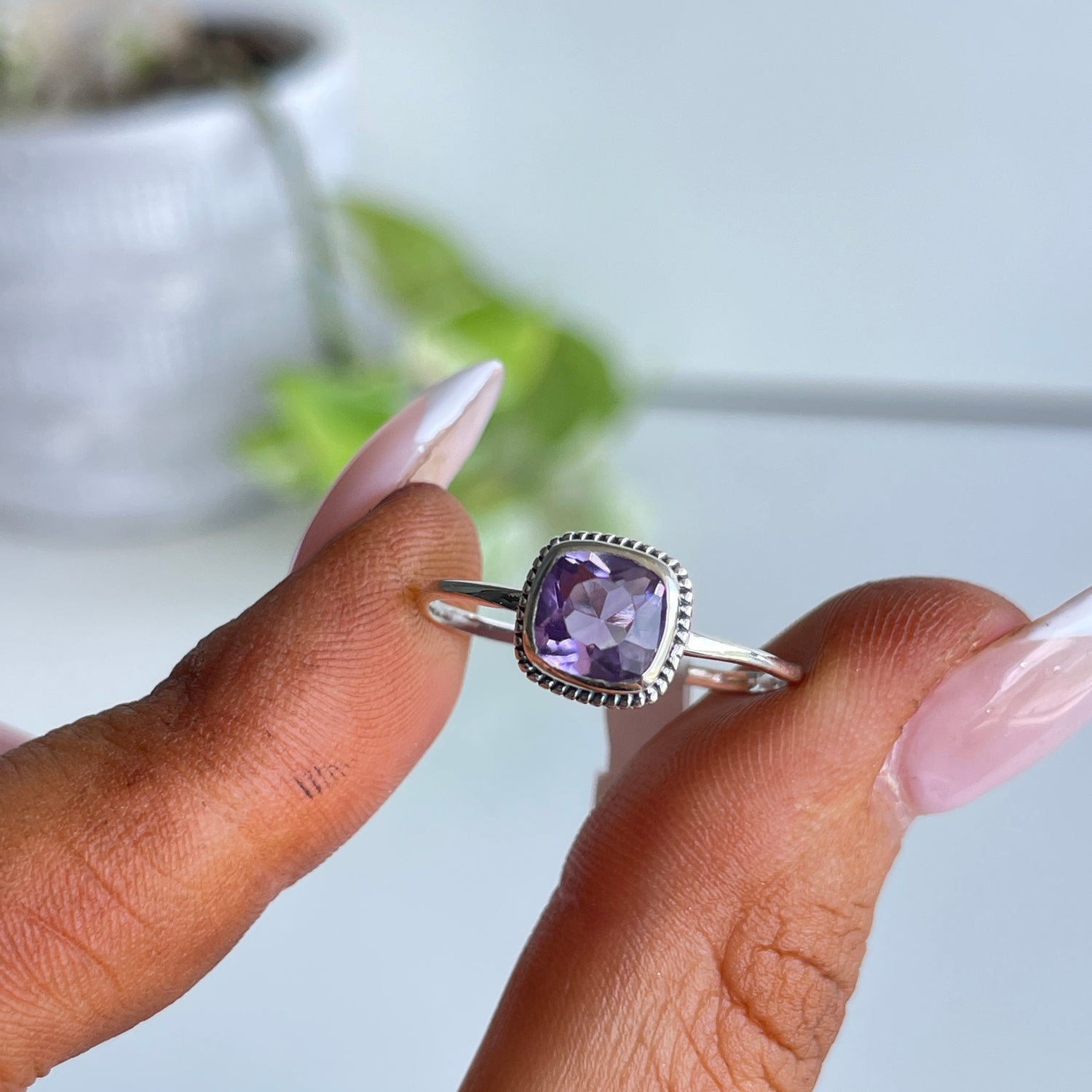 Amethyst Square Ring R3784