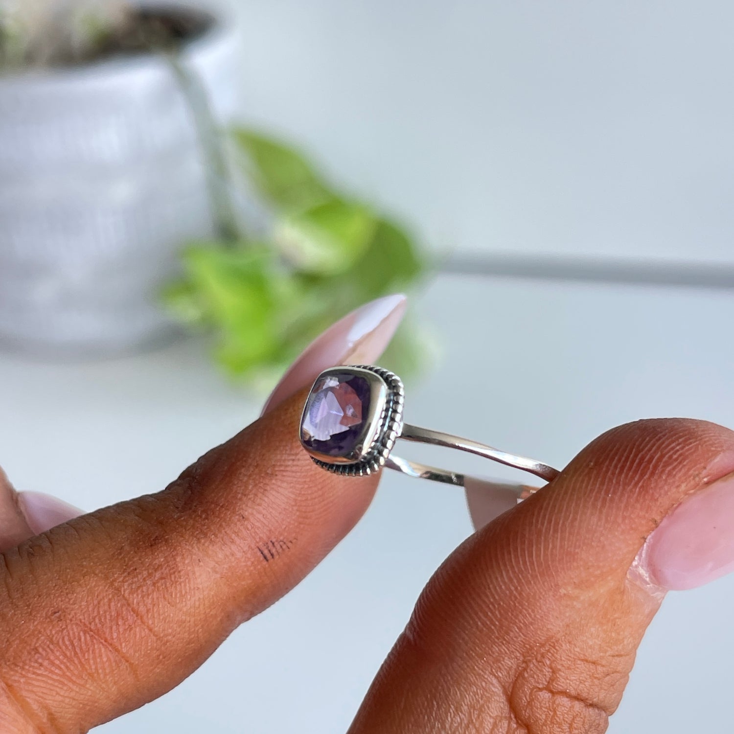 Amethyst Square Ring R3784