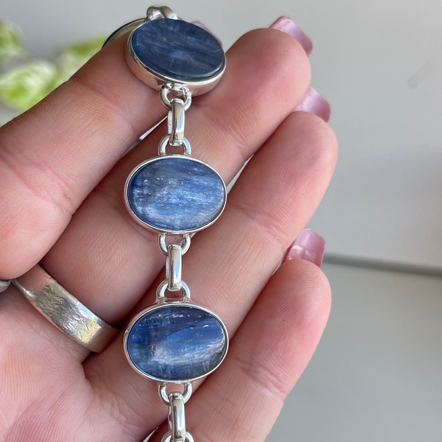 Blue Kyanite Oval Bracelet