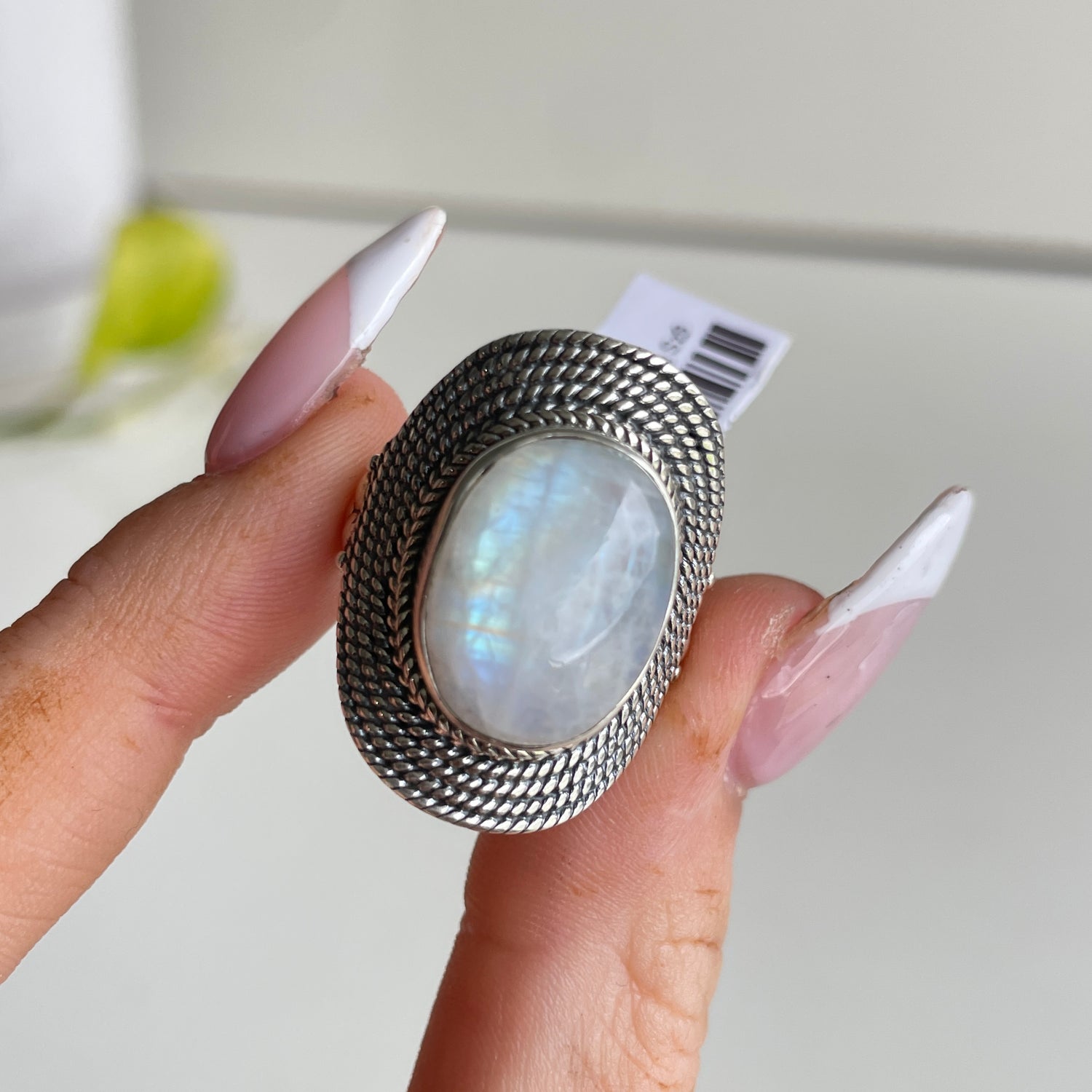 Moonstone Oval Ring Sz9
