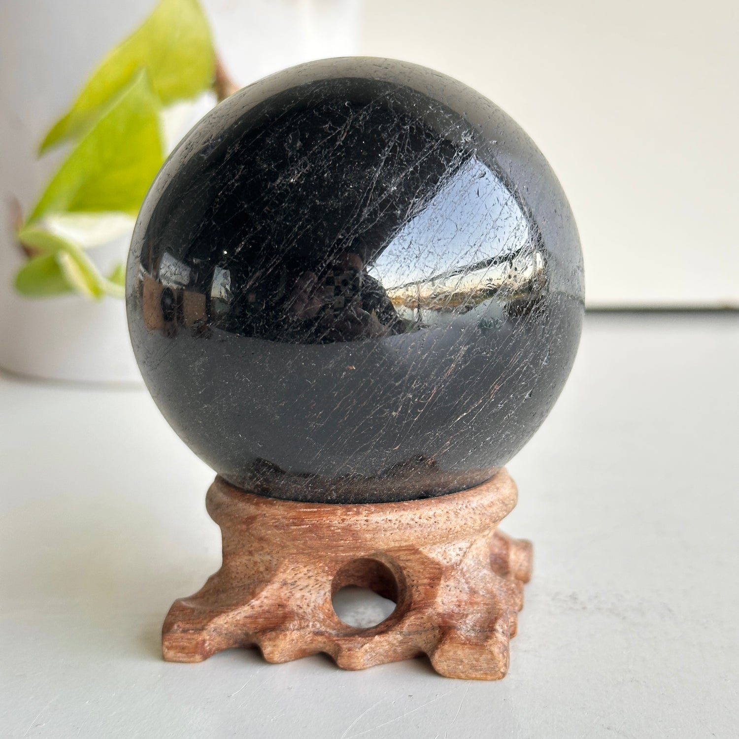 Black Tourmaline Sphere 7.7cm