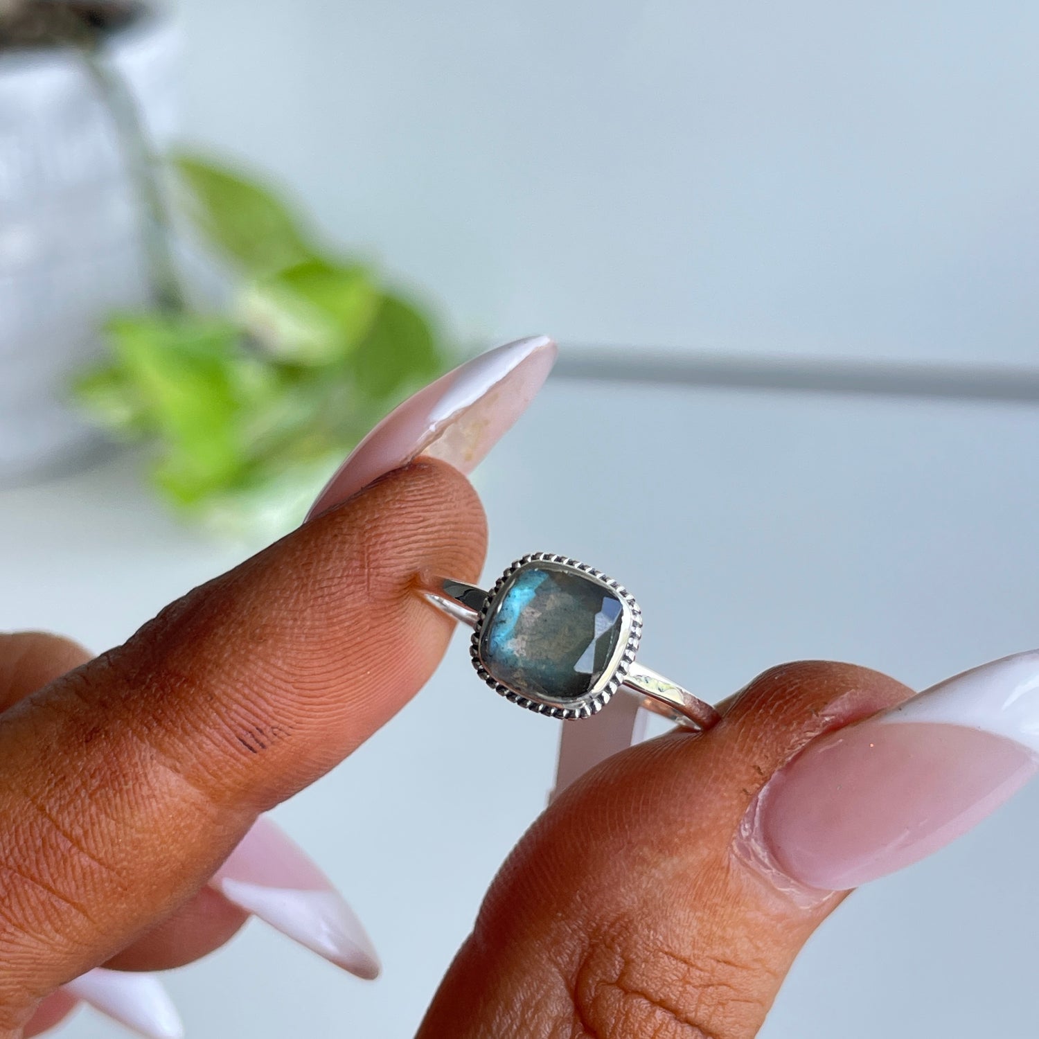 Labradorite Square Ring R3784