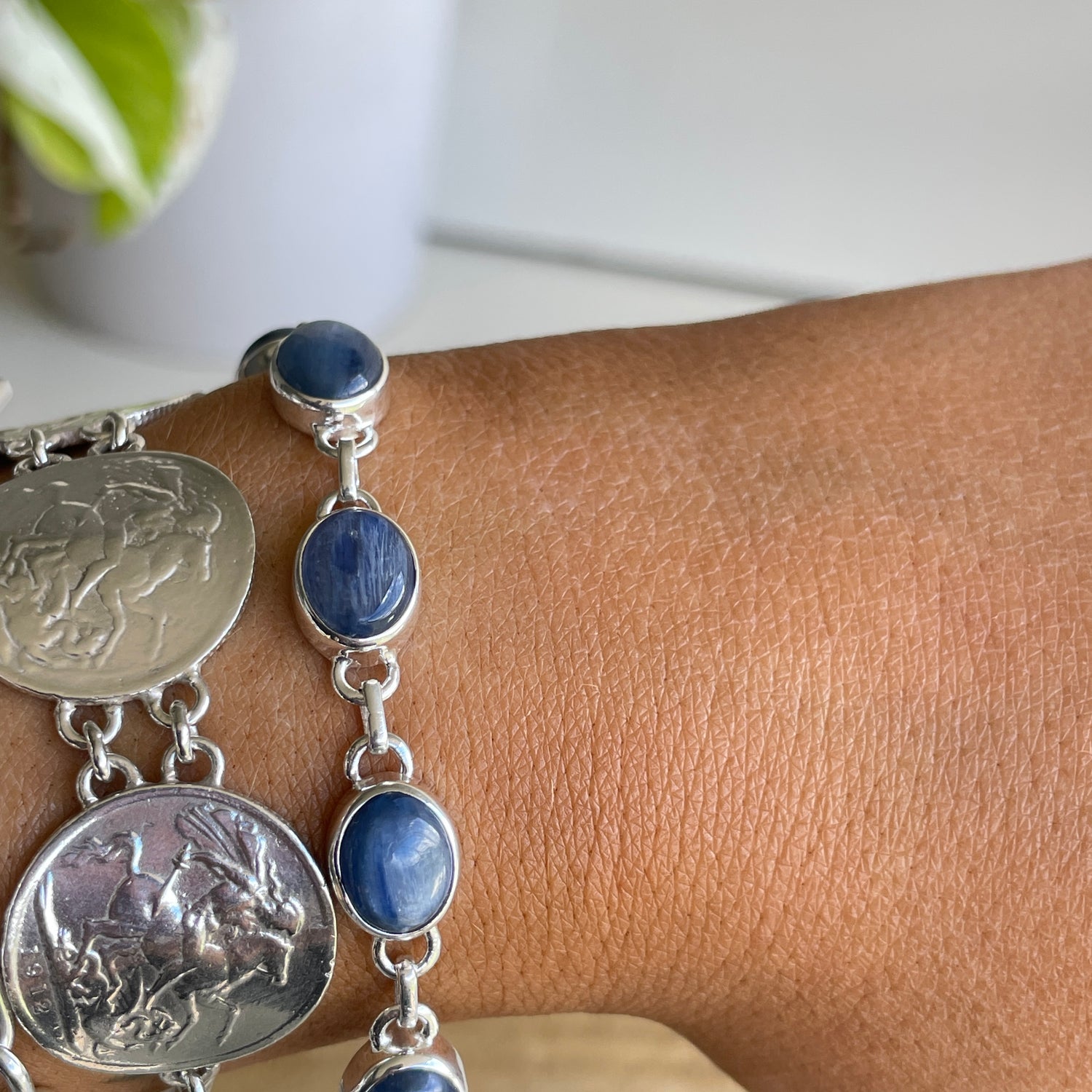 Blue Kyanite Oval Bracelet