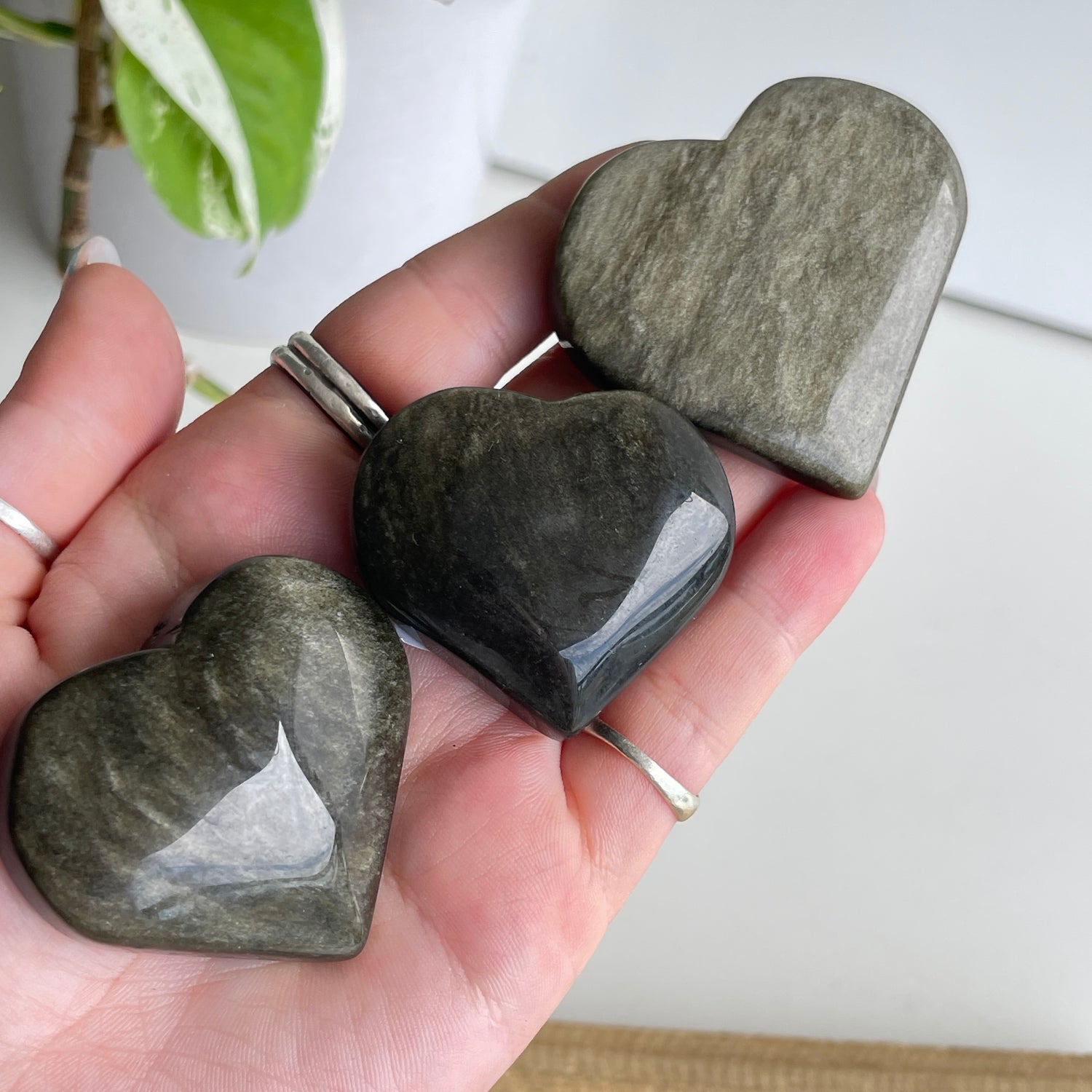 Goldsheen Obsidian Heart Sml