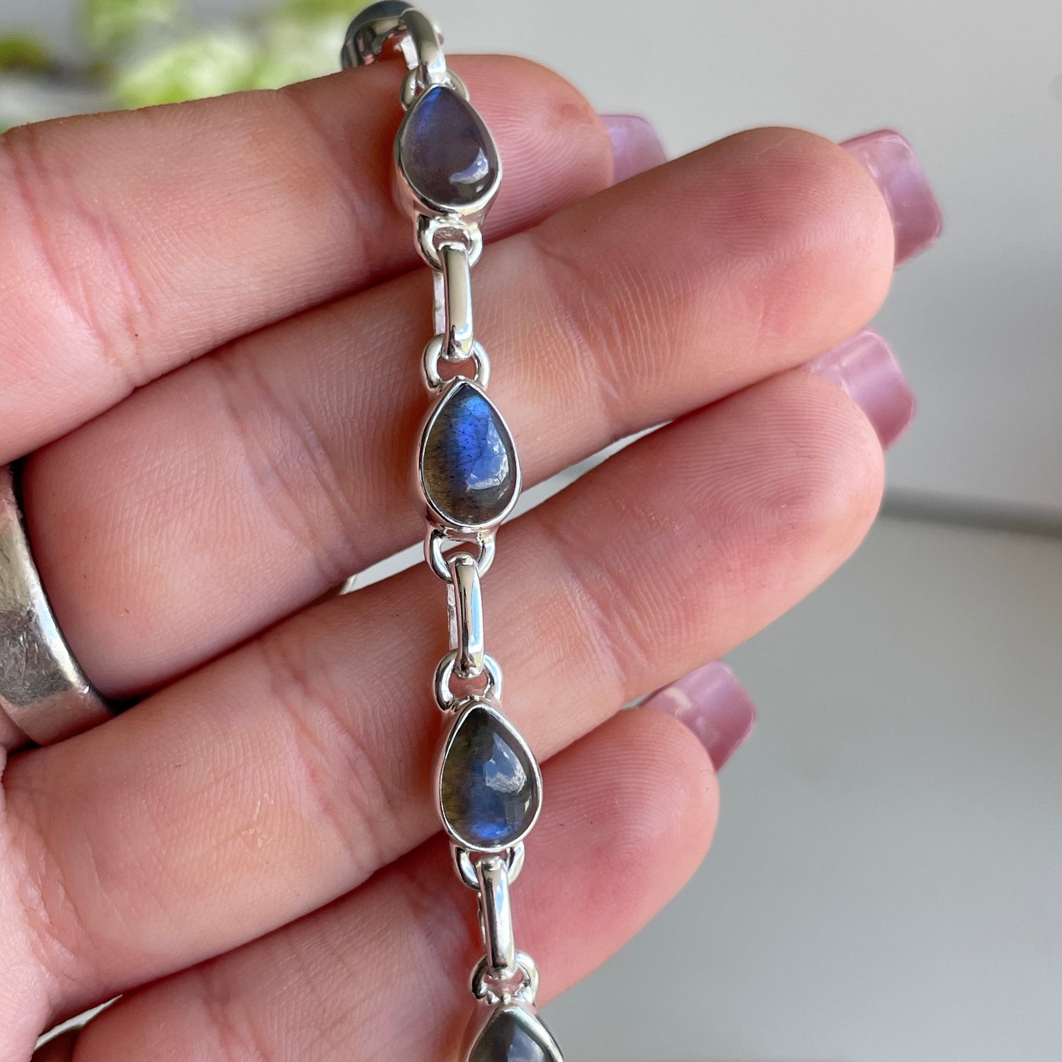 Labradorite Teardrop Bracelet