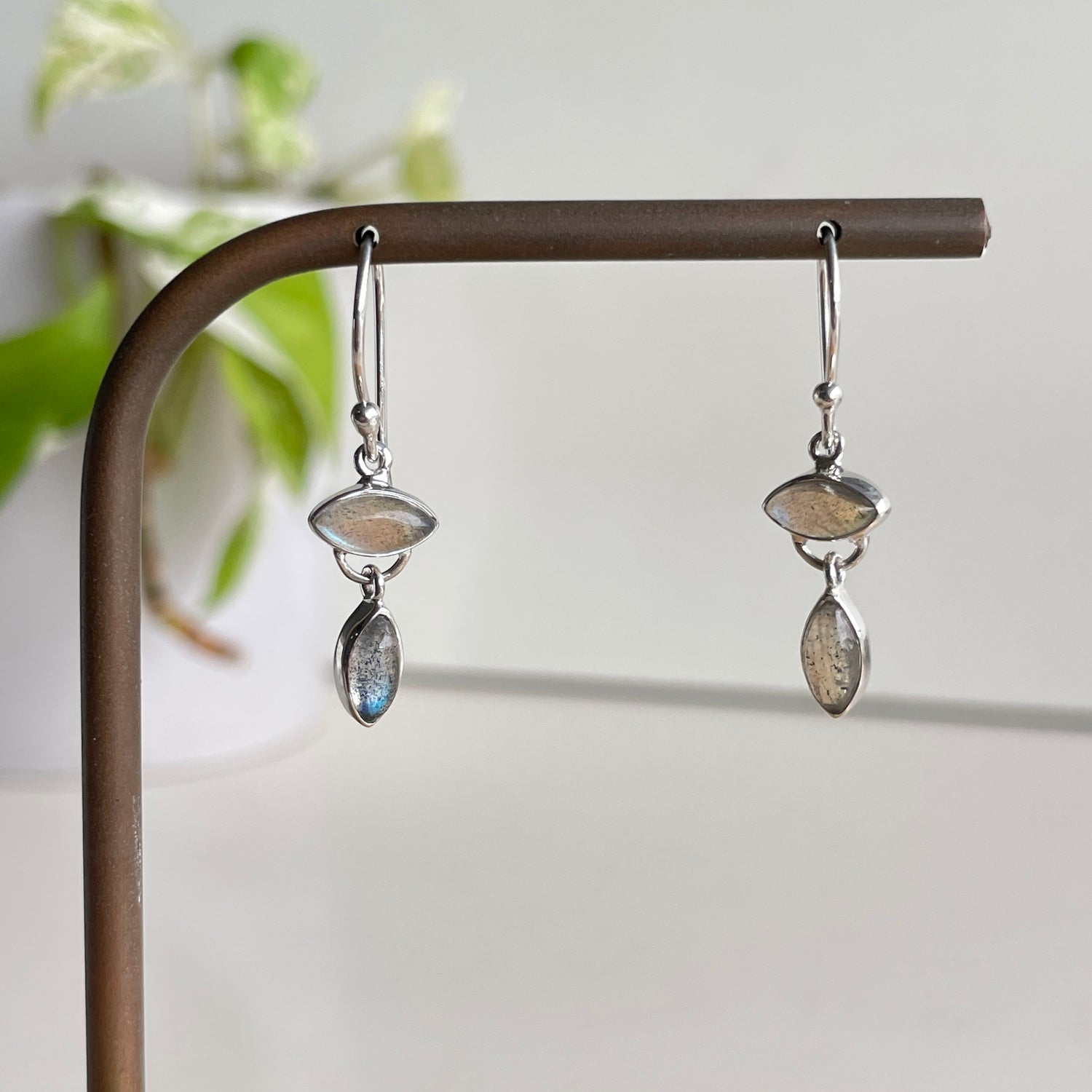 Labradorite Marquise Earrings
