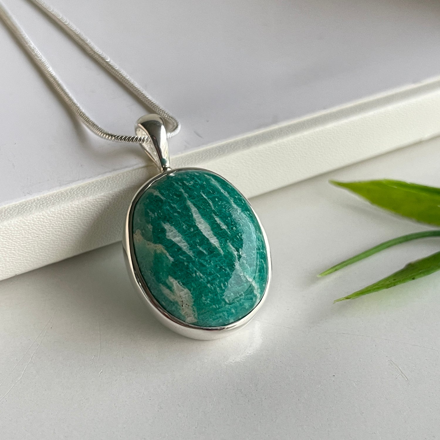 Amazonite Oval Pendant