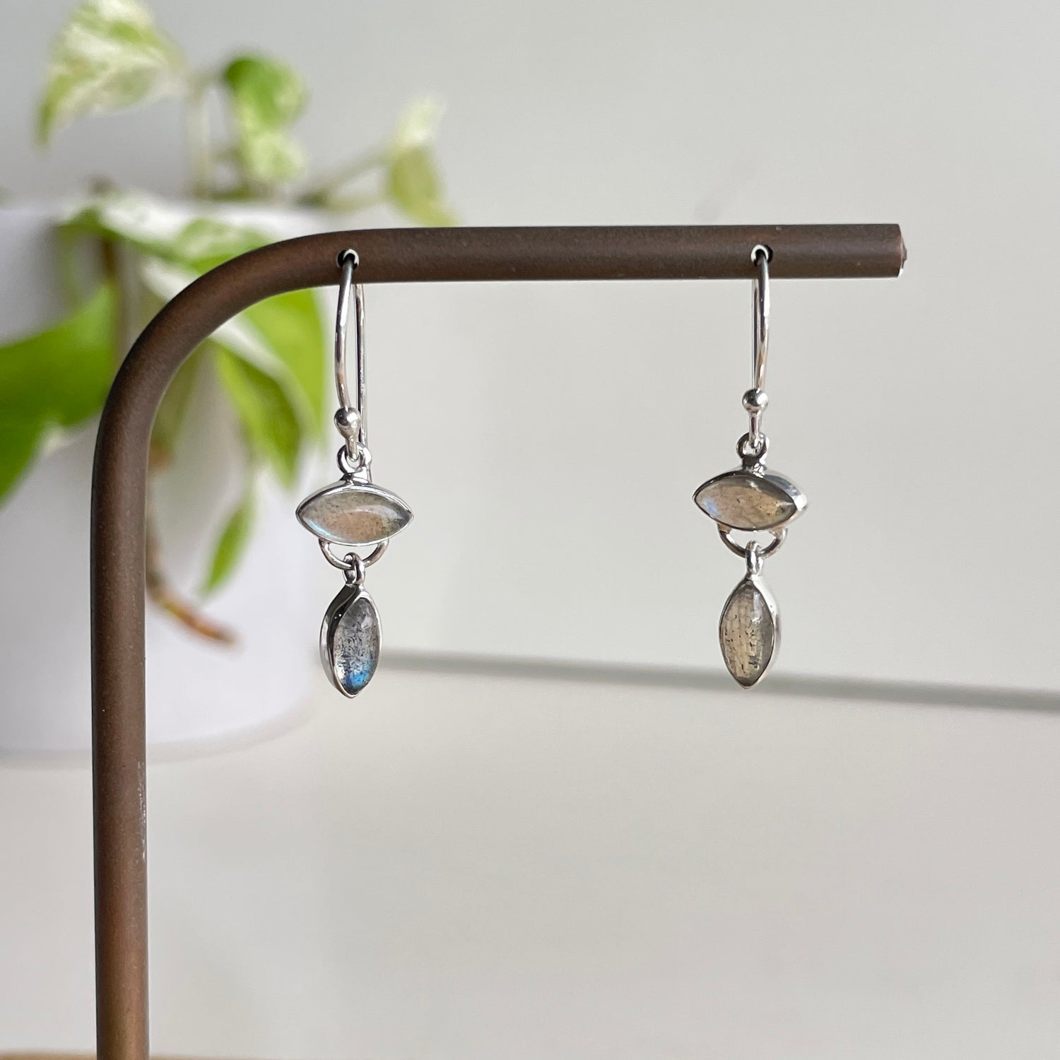 Labradorite Marquise Earrings