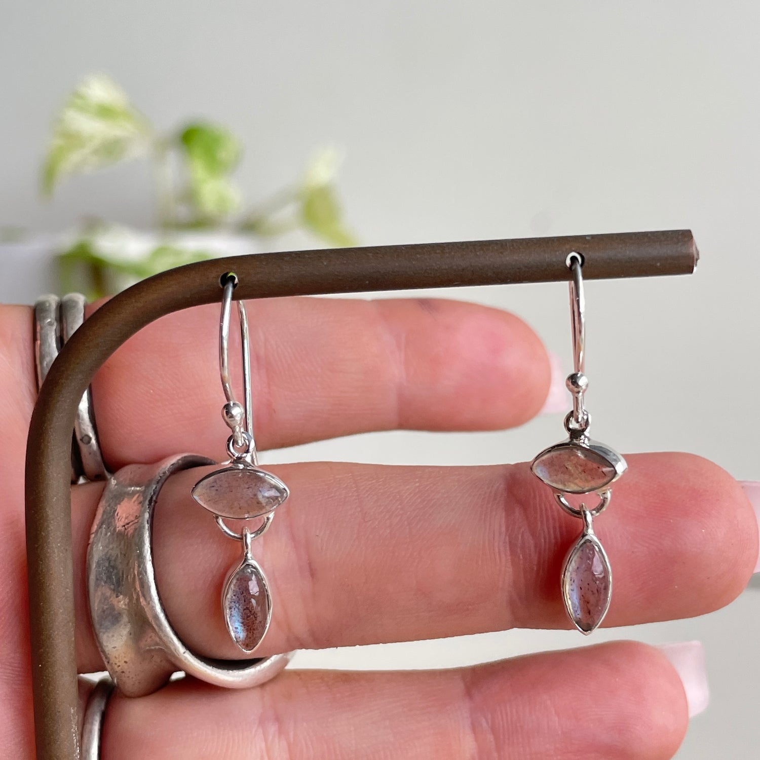 Labradorite Marquise Earrings