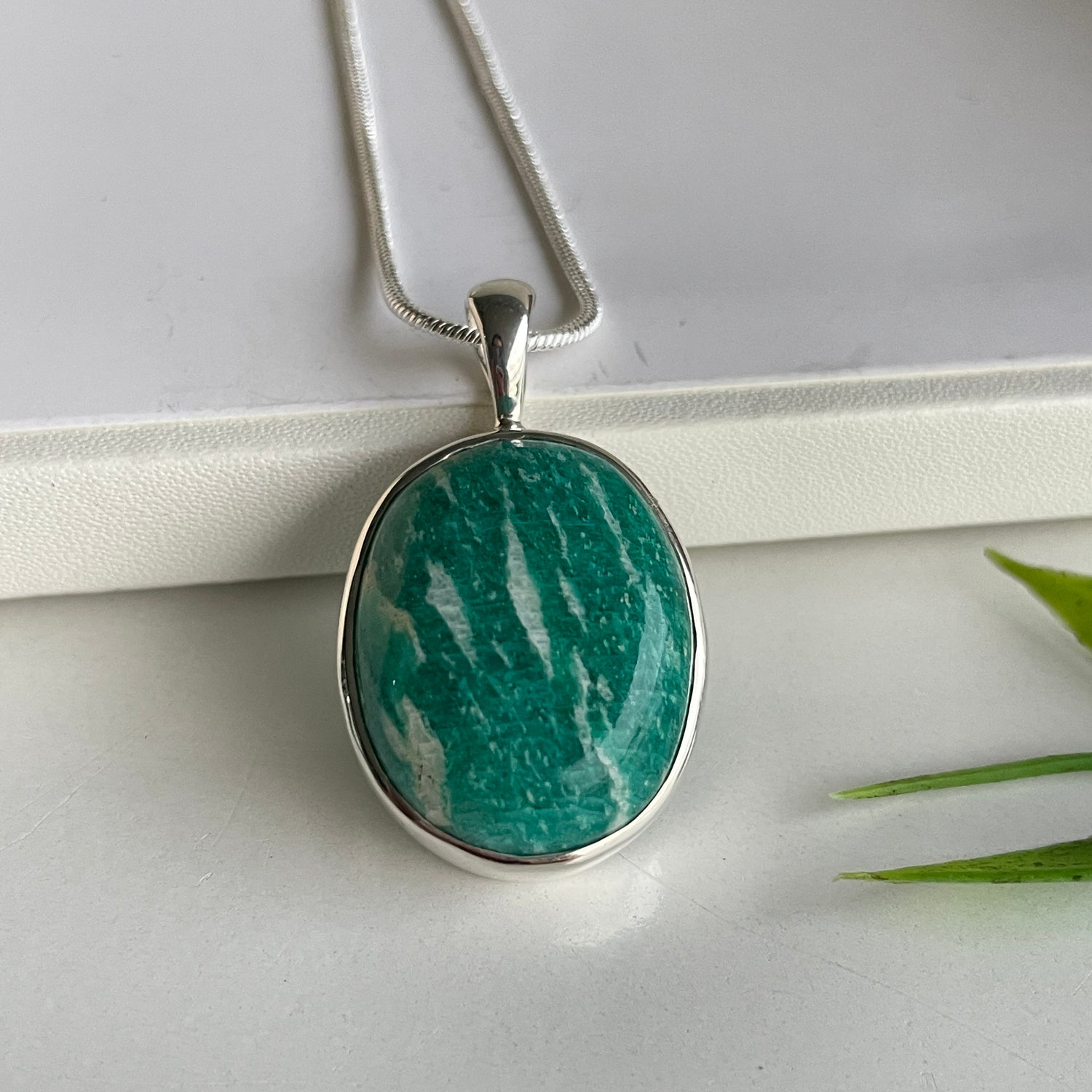 Amazonite Oval Pendant