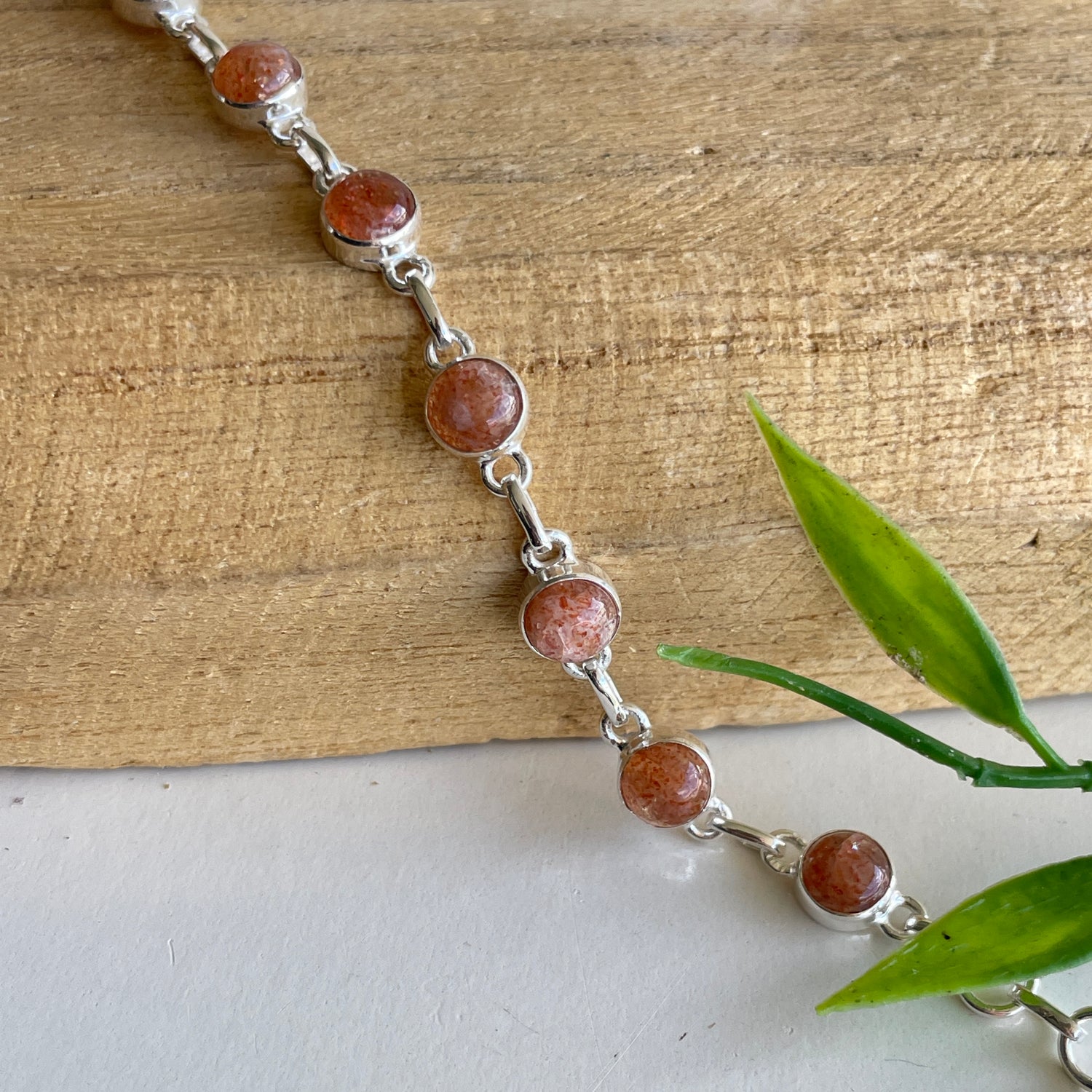 Sunstone Round Bracelet