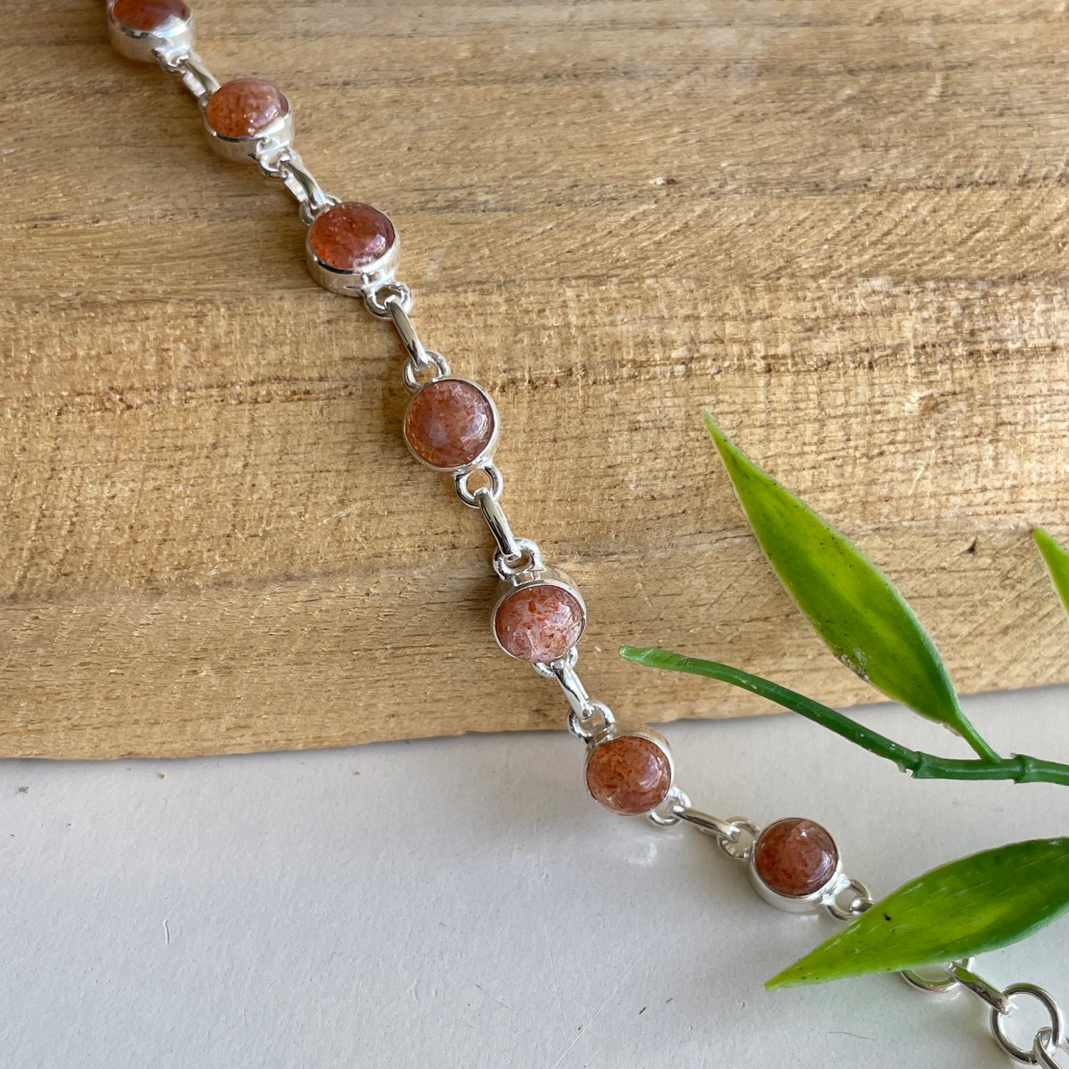 Sunstone Round Bracelet