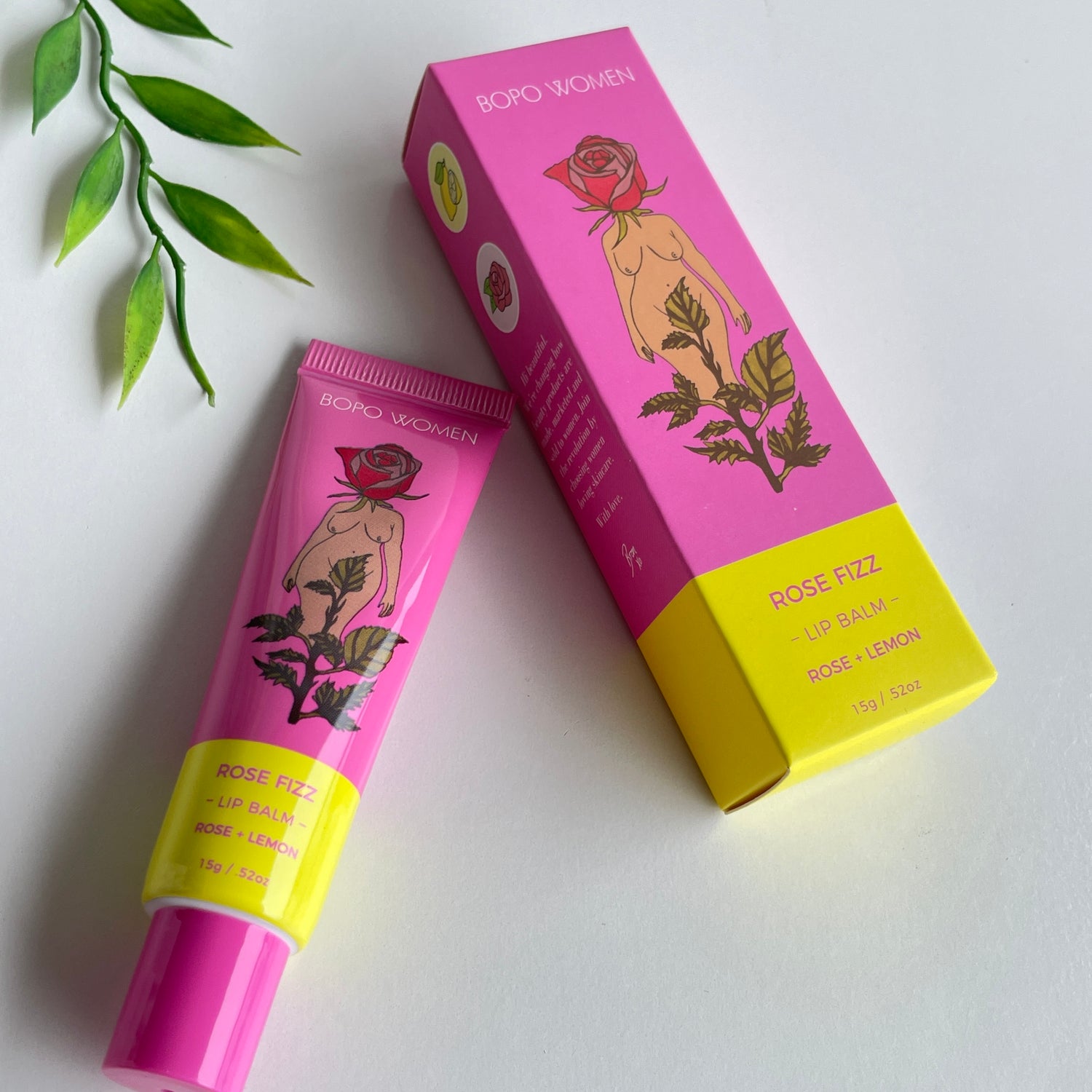 BOPO Women Rose Fizz Lip Balm