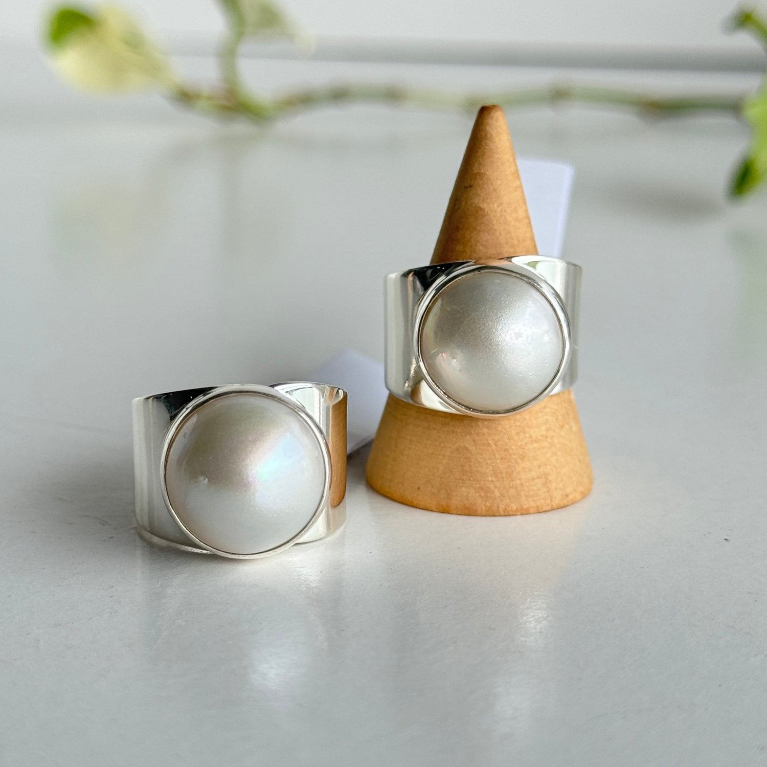 Pearl Round Ring Adjustable 001