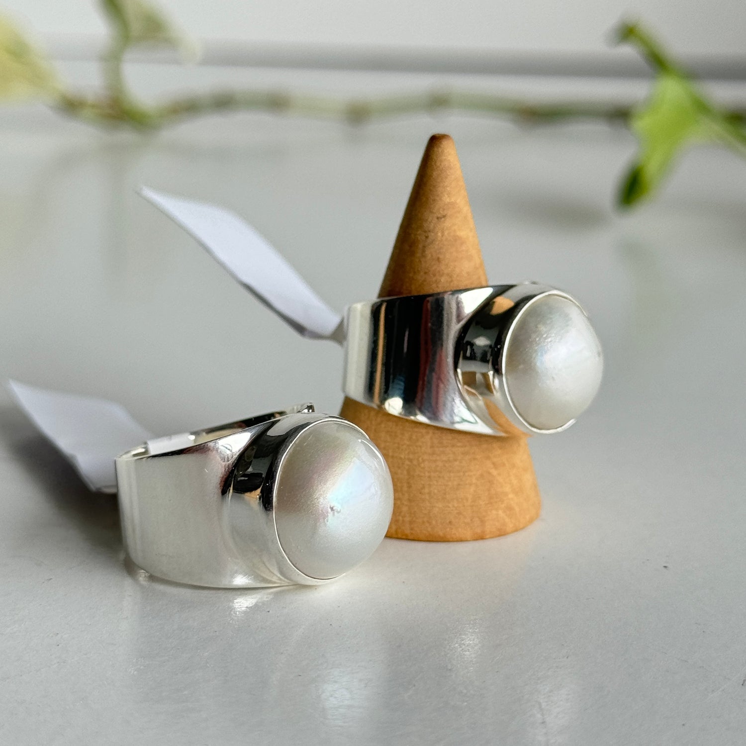 Pearl Round Ring Adjustable 001