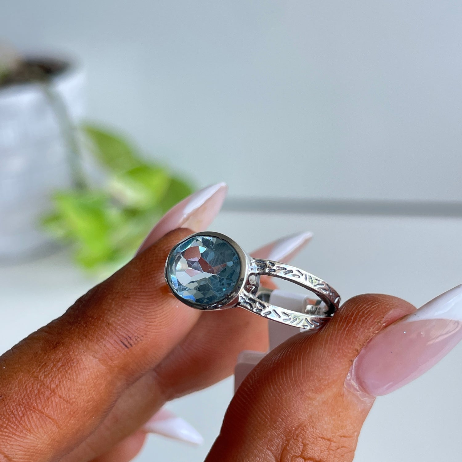 Blue Topaz Oval Ring R3861