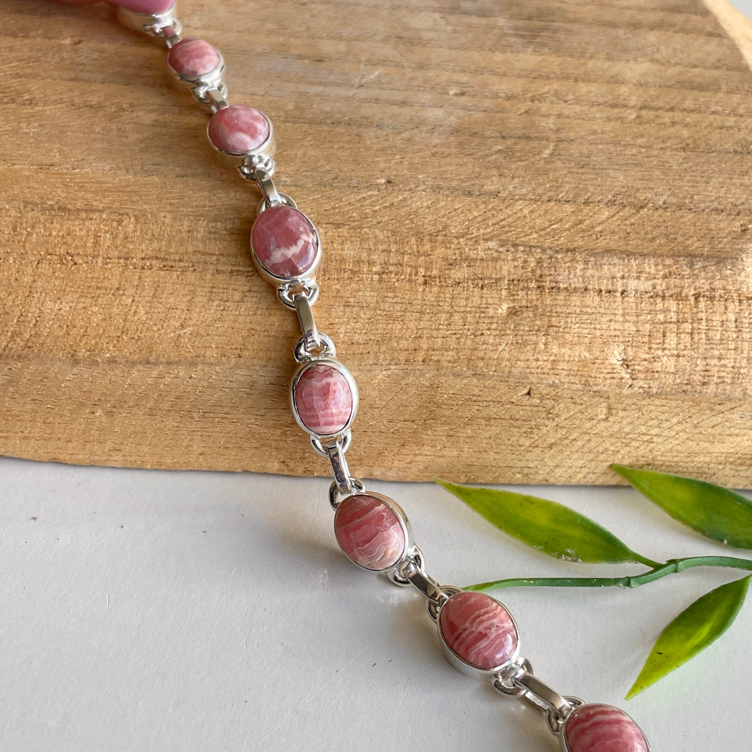 Rhodochrosite Oval Bracelet