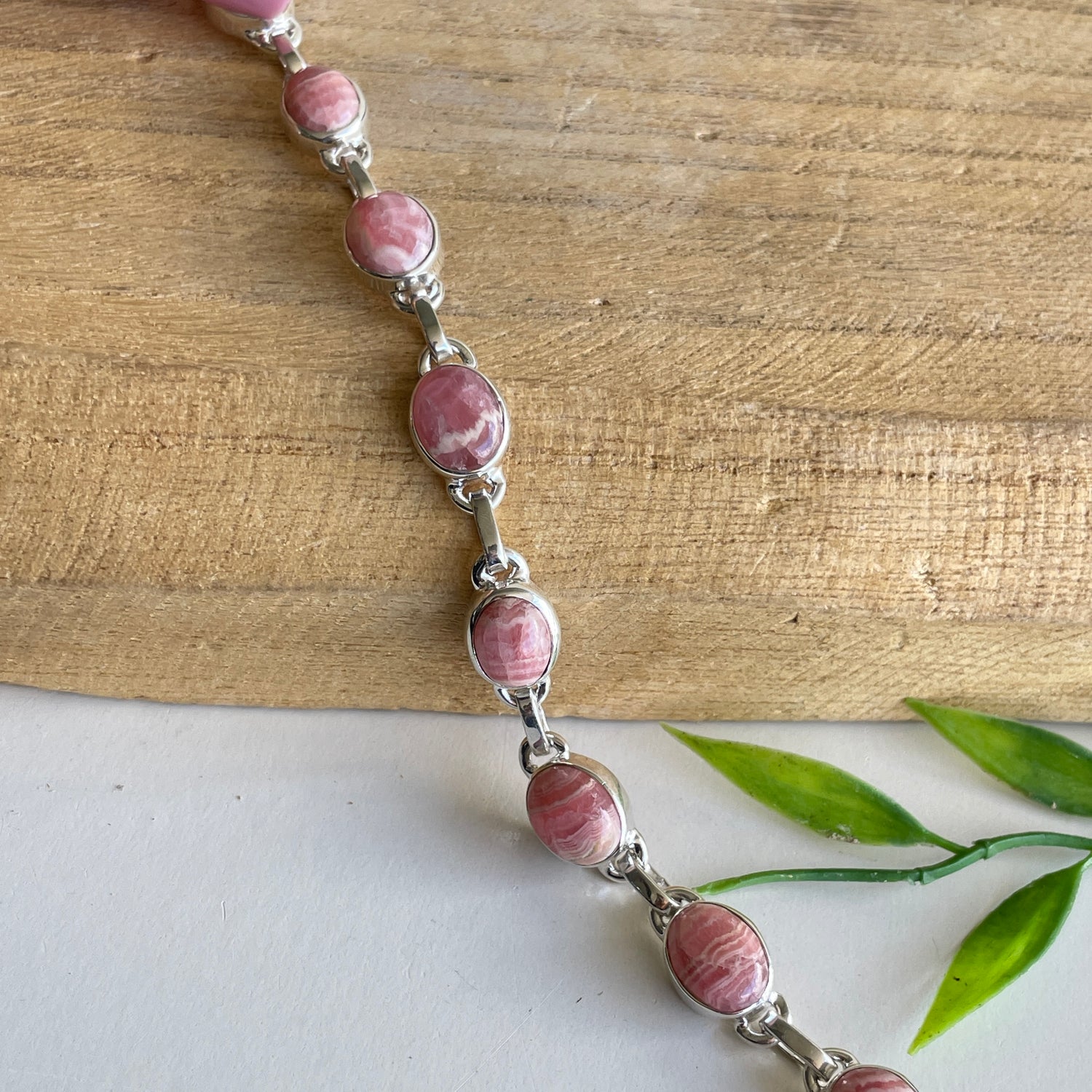 Rhodochrosite Oval Bracelet
