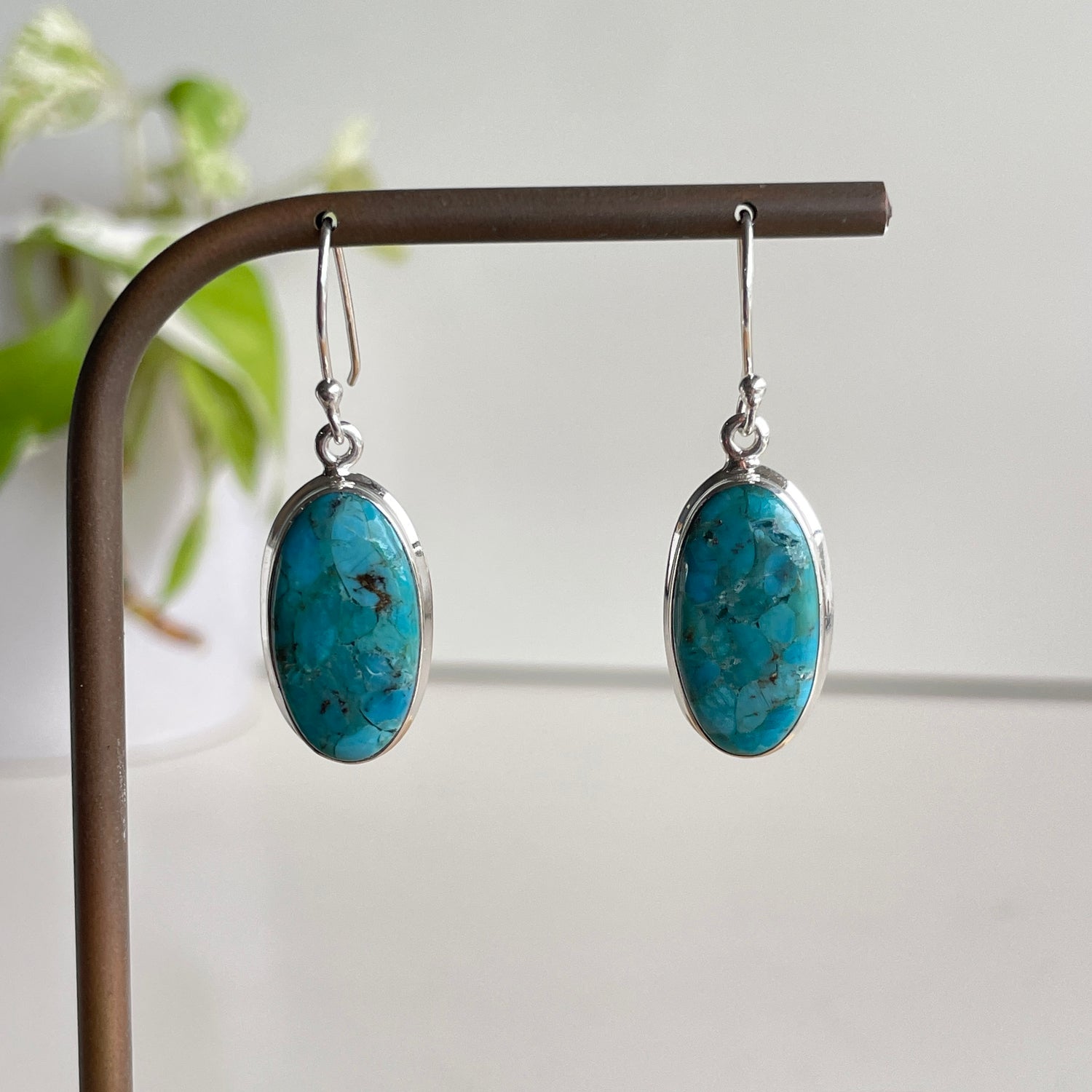 Turquoise Oval Earrings