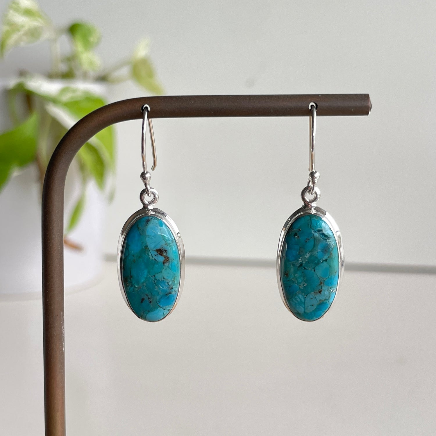 Turquoise Oval Earrings