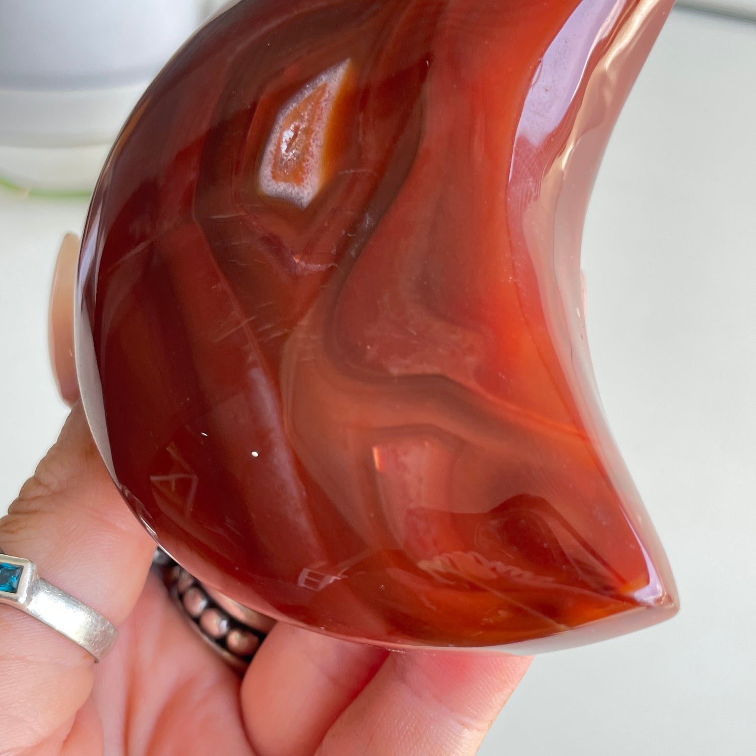 Carnelian Moon 8.6cm