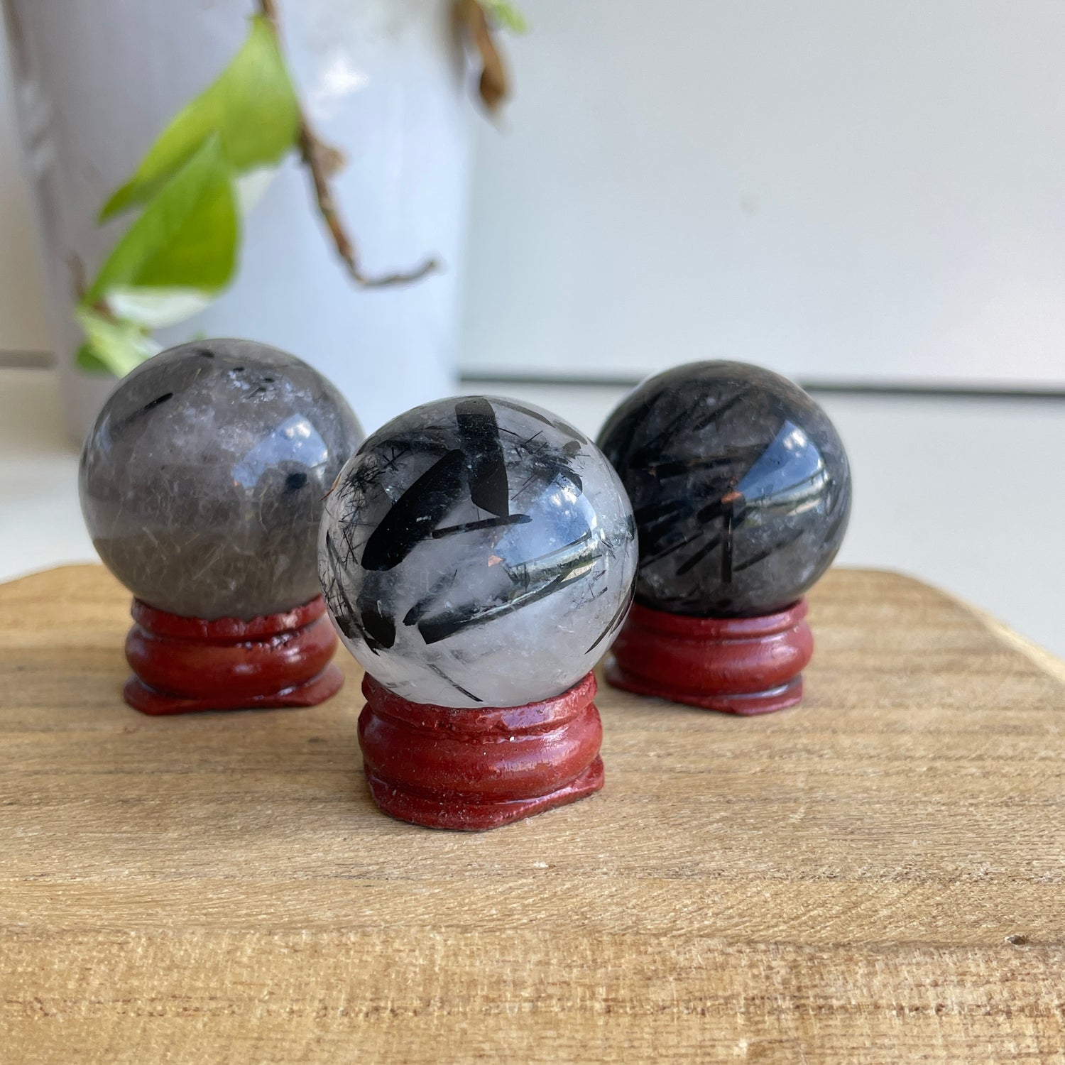 Tourmalinated Quartz Sphere Assorted