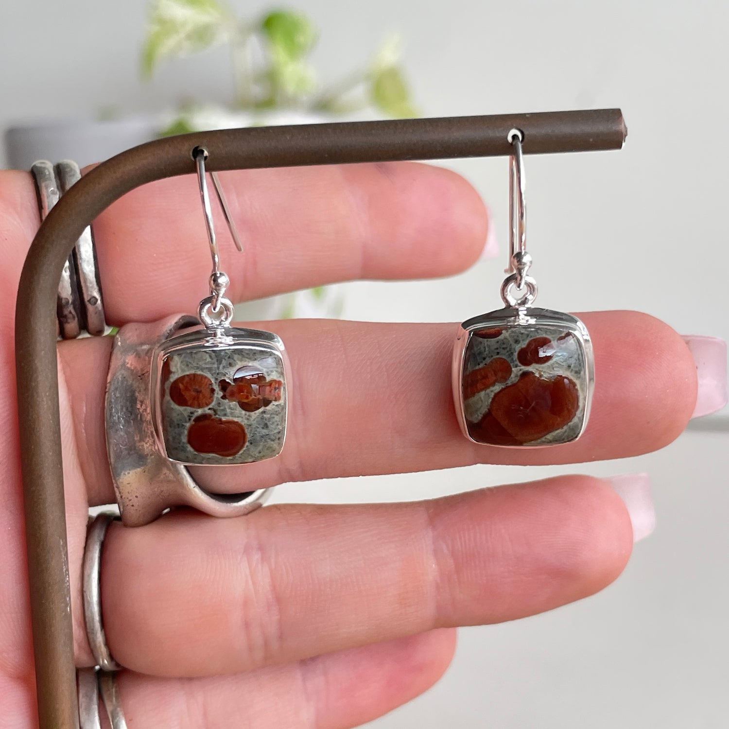 Mexican Peanut Obsidian Earrings