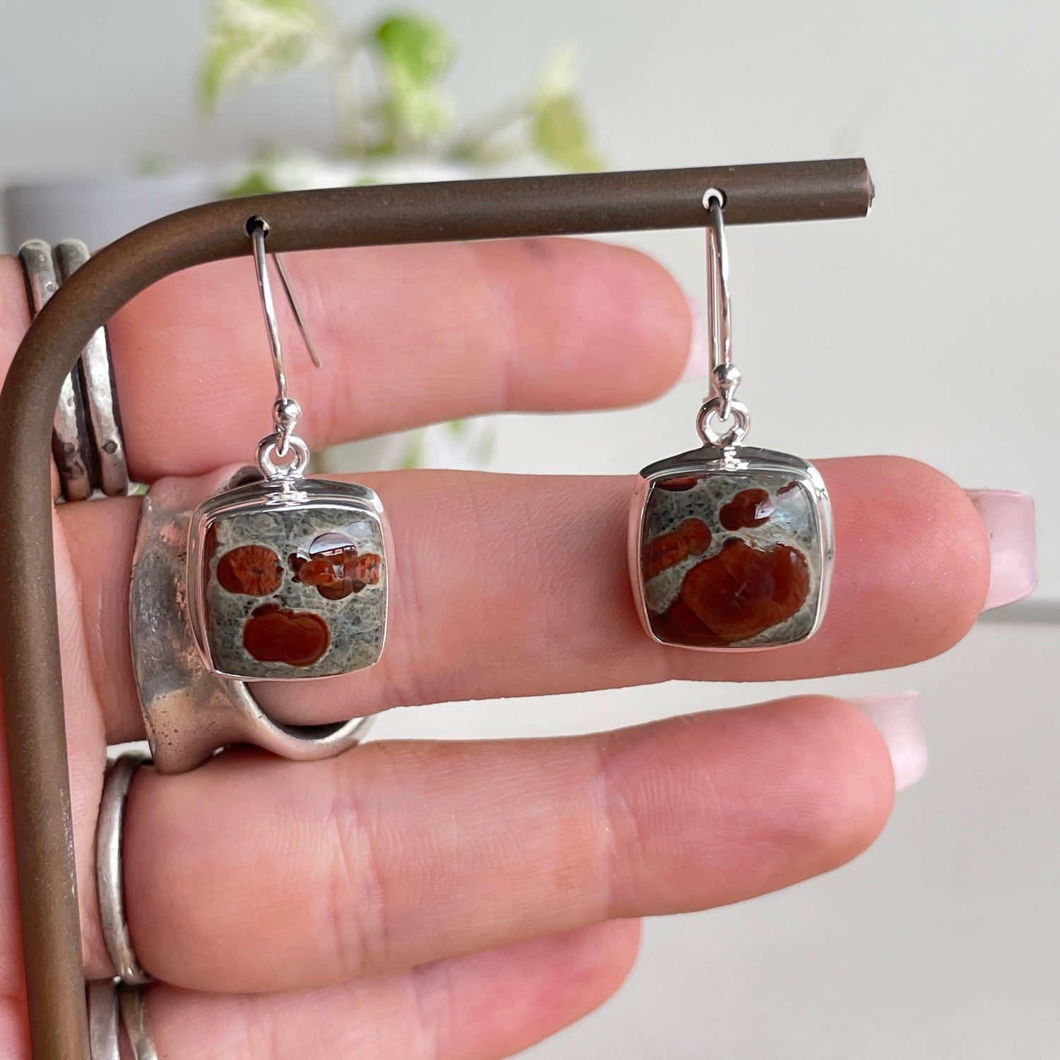Mexican Peanut Obsidian Earrings
