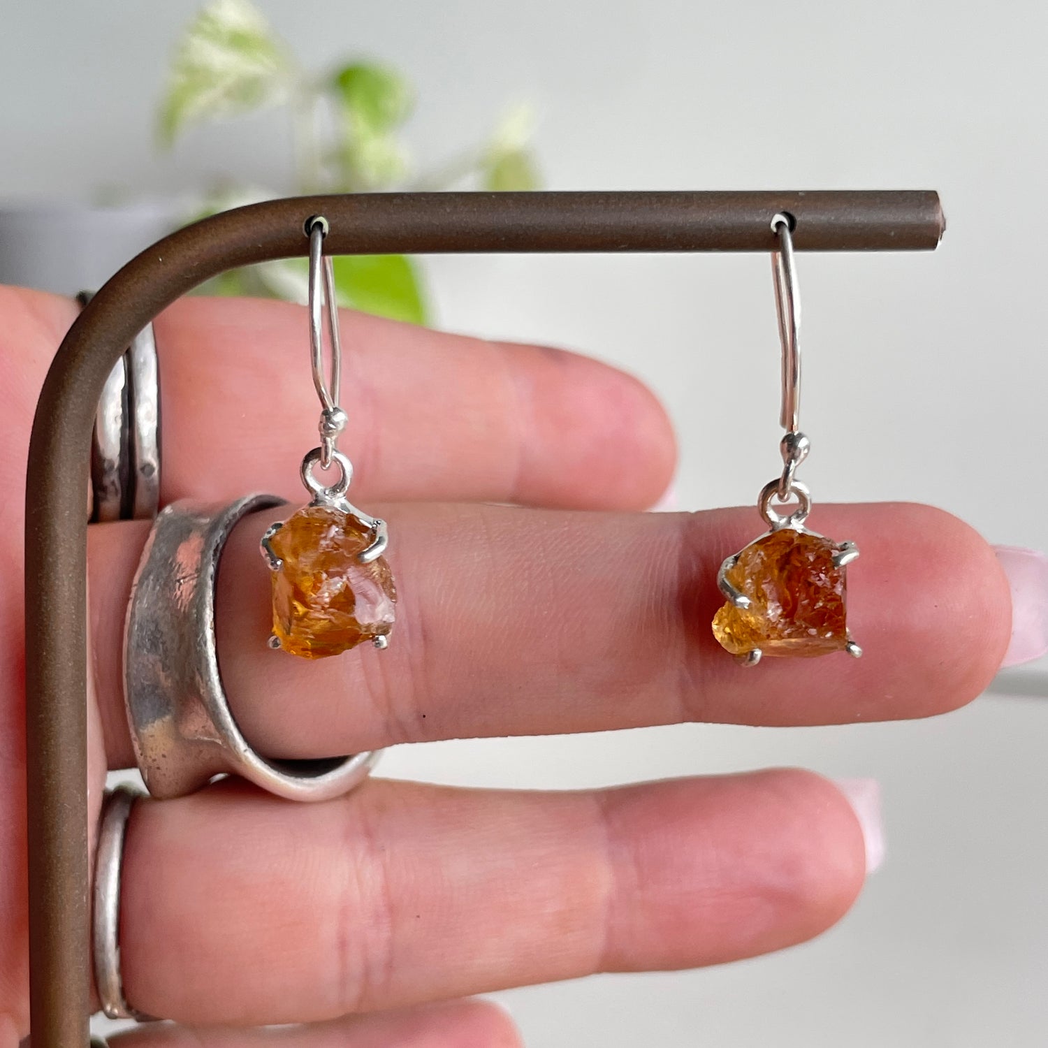 Citrine Rough Earrings