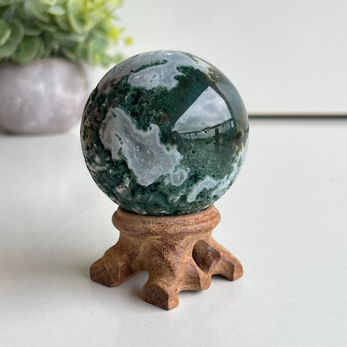 Moss Agate Sphere 5cm