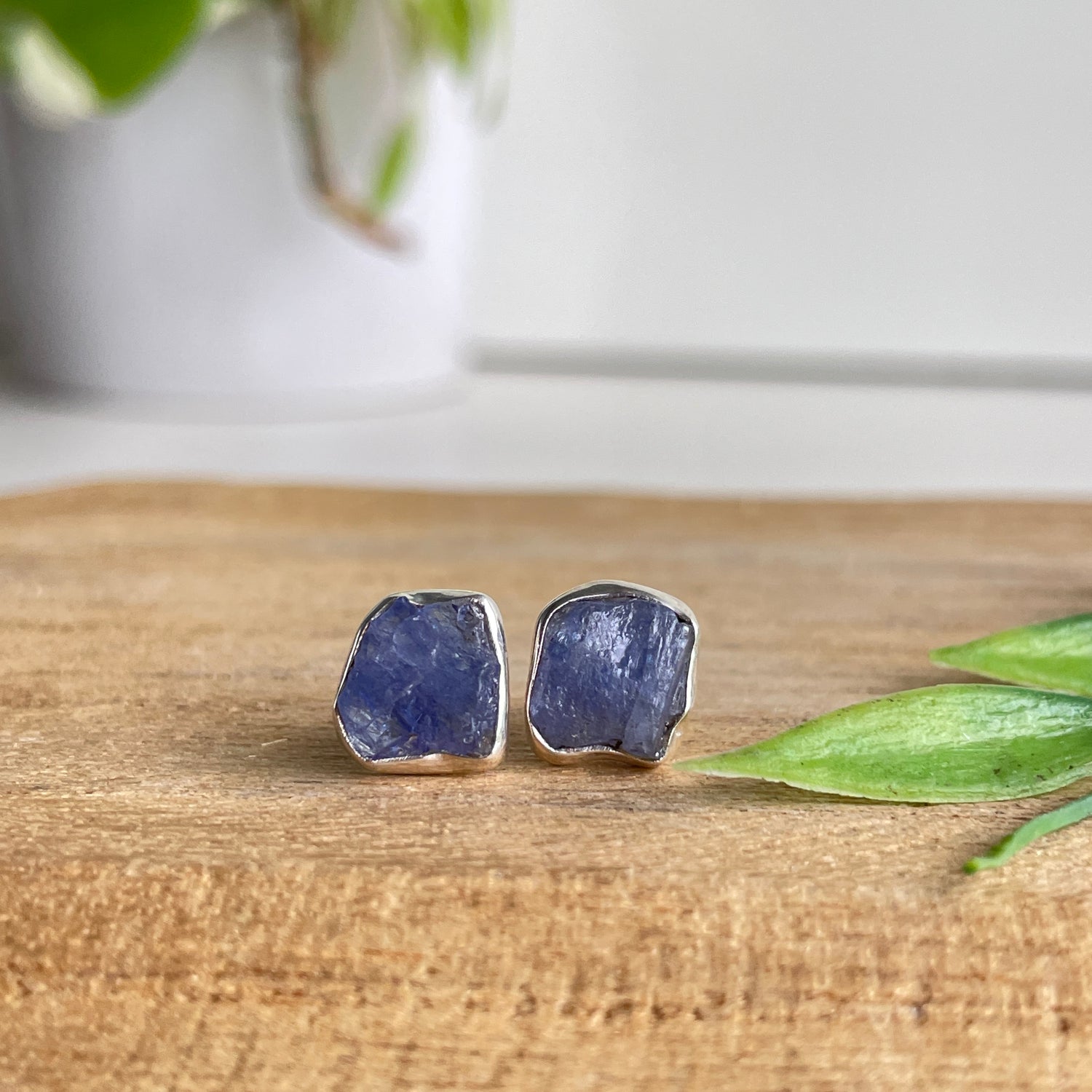 Tanzanite Rough Earrings